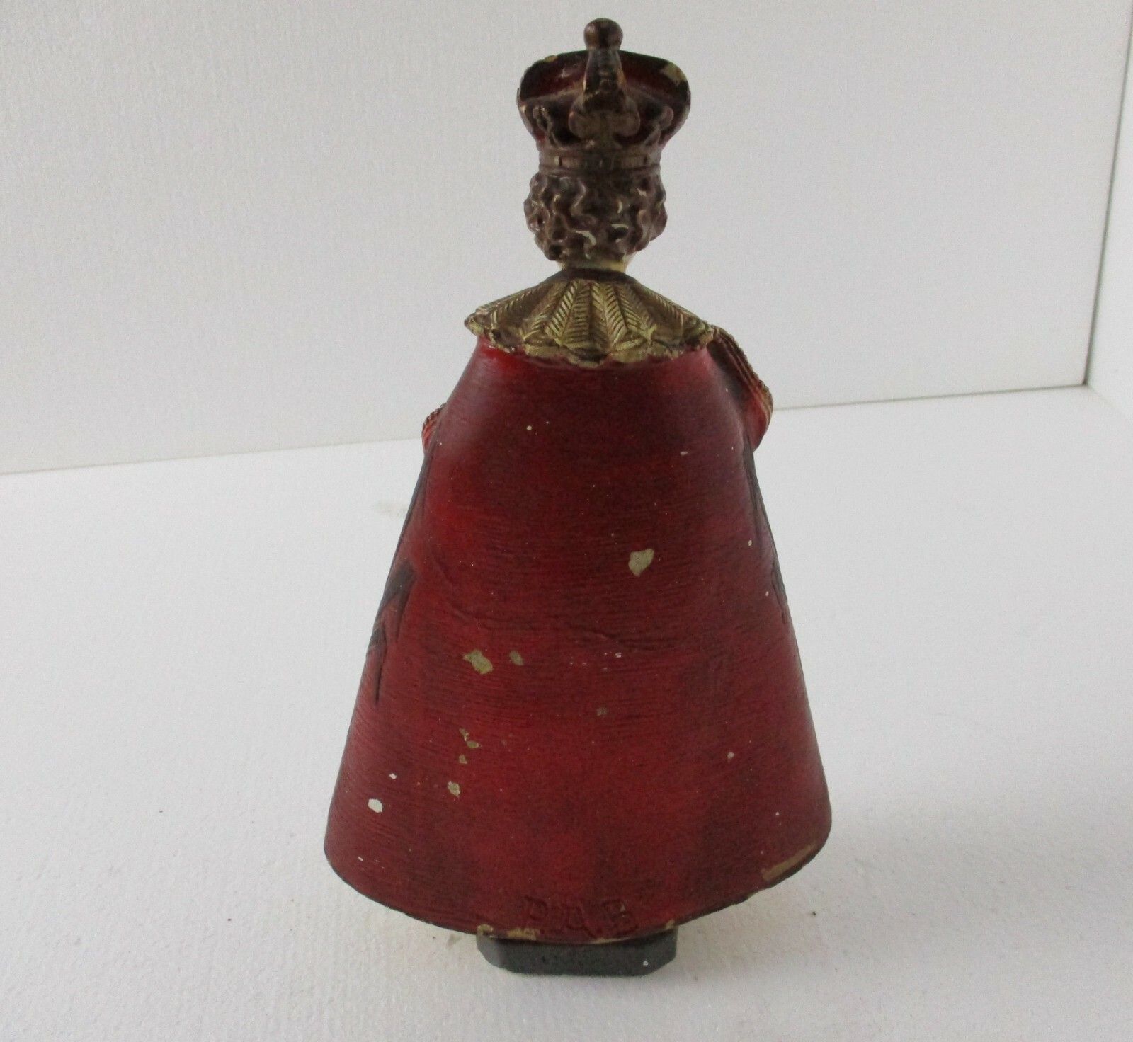 Statue Infant Of Prague Infant Jesus Santo Nino Plaster Lovely Antique 12.59" photo buy