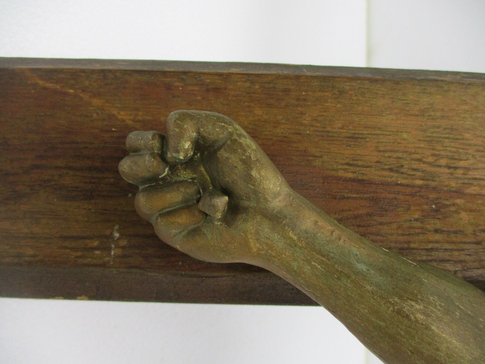 Xl Wood Hanging Crucifix Wooden  Corpus Piece Of Art Very Dramatic Exquisite 19t photo for sale