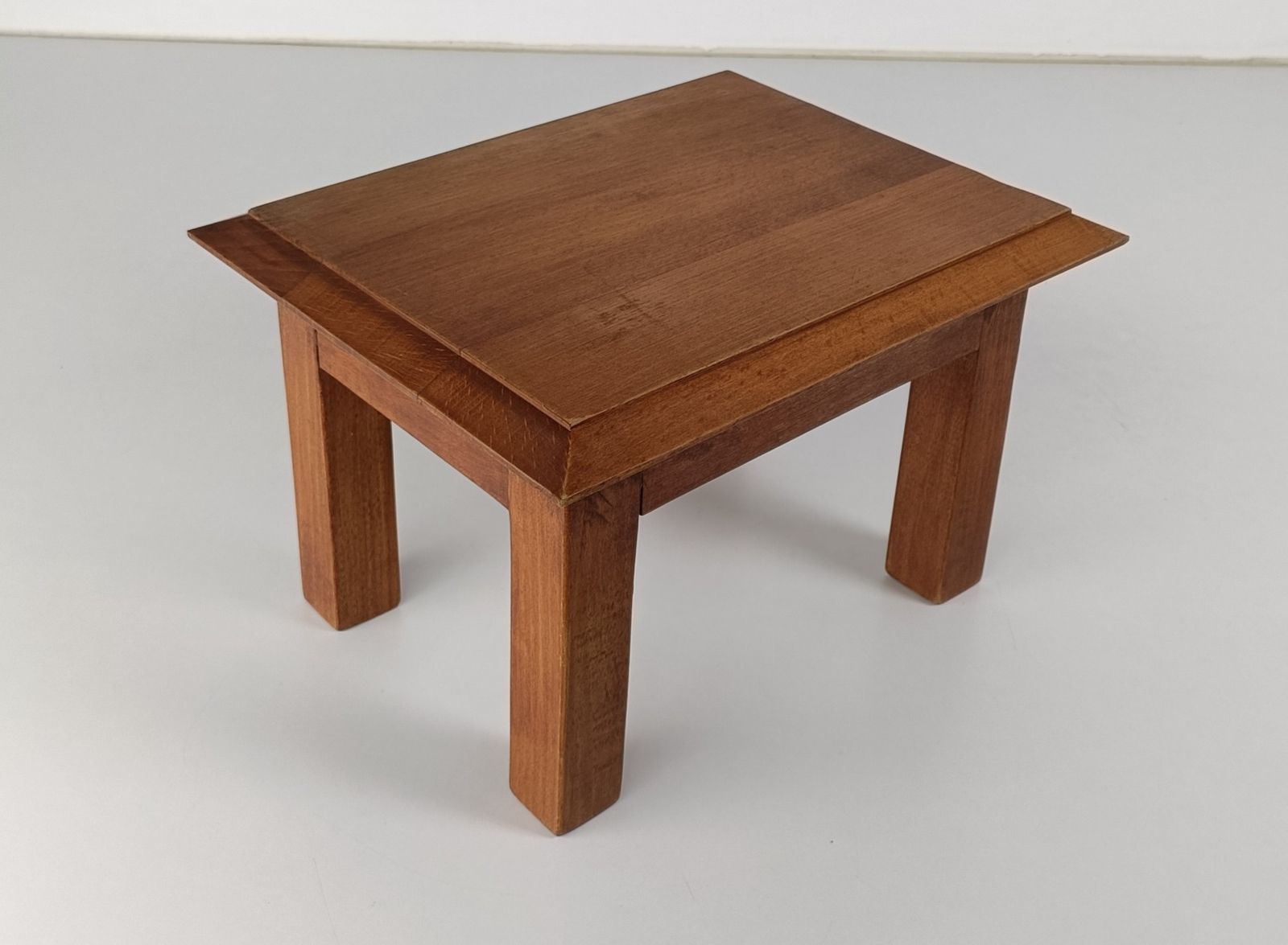 Small Wooden Side Table Foot Rest Barn Style Plant Stand Pedestal Occasional Tab photo furniture
