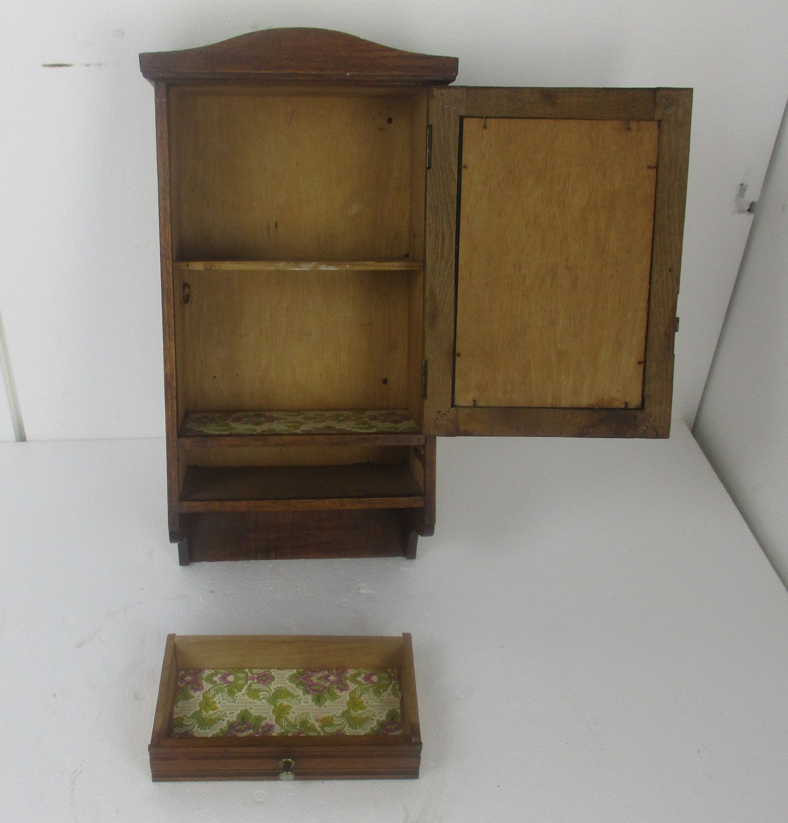 Kitchen Medicine Apothecary Bathroom Cabinet Beveled Glass Carve Wood Barn photo vinterior