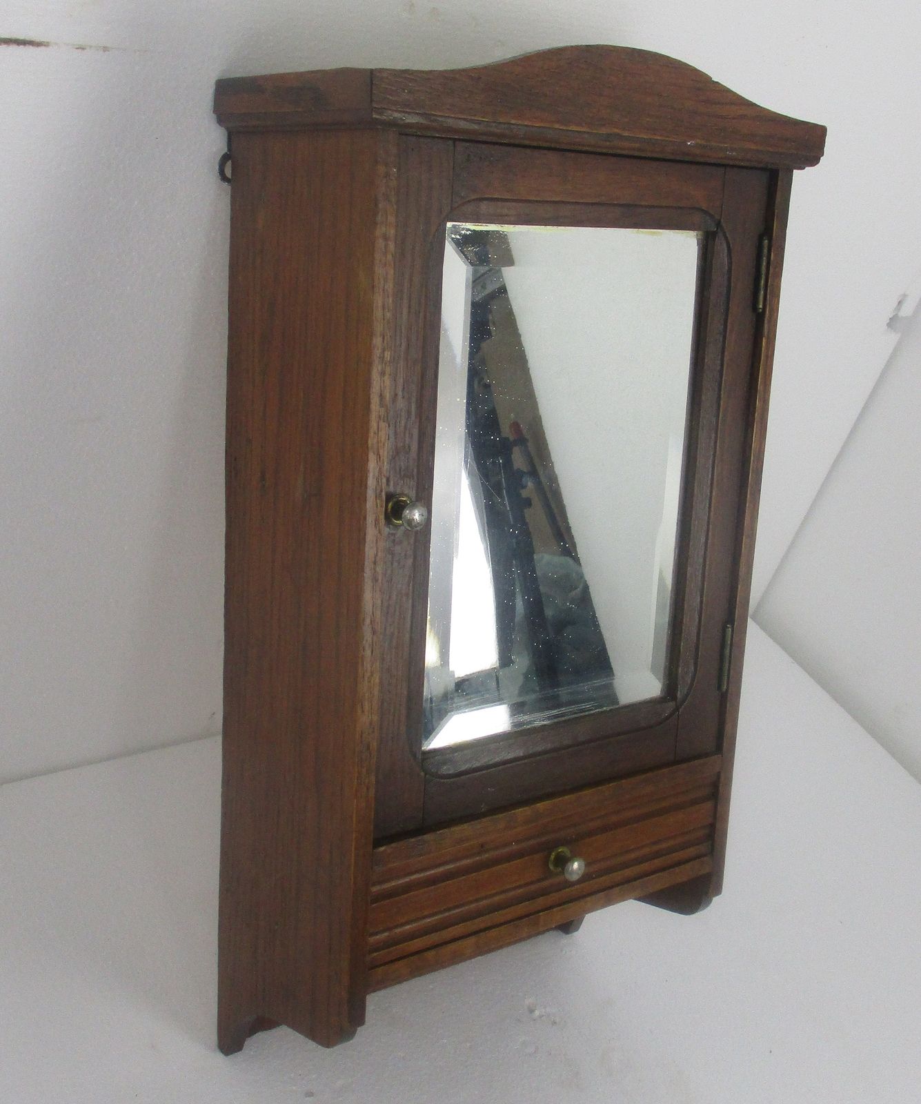 Kitchen Medicine Apothecary Bathroom Cabinet Beveled Glass Carve Wood Barn photo buy
