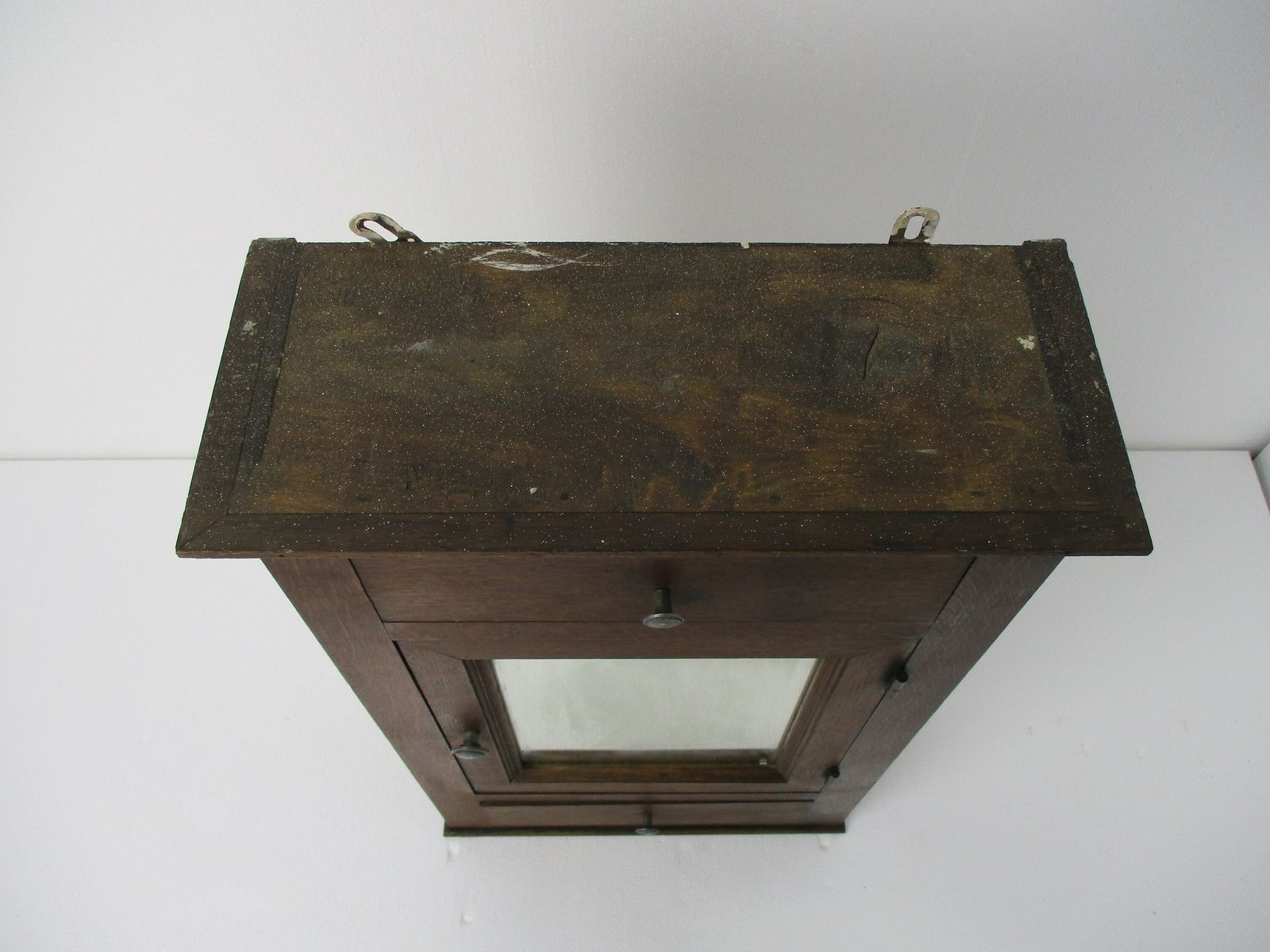 Large Oak Kitchen Apothecary Bathroom Wall Cabinet Mirror 2 Drawers Lovely photo vinterior