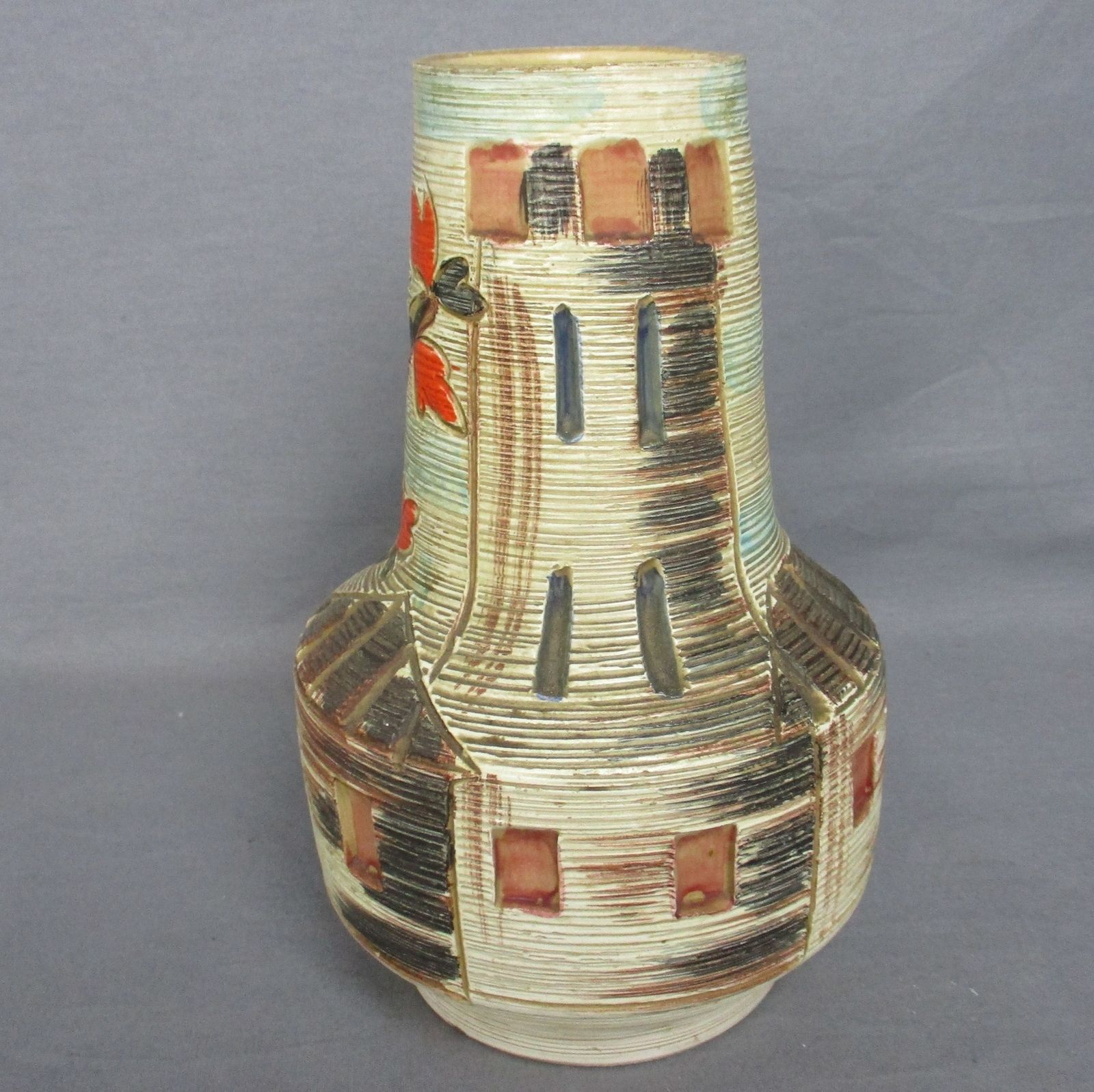Italian Gambone Style Vase Art Pottery Retro Pop Art Mid Century Modern Modernis photo Home Decor