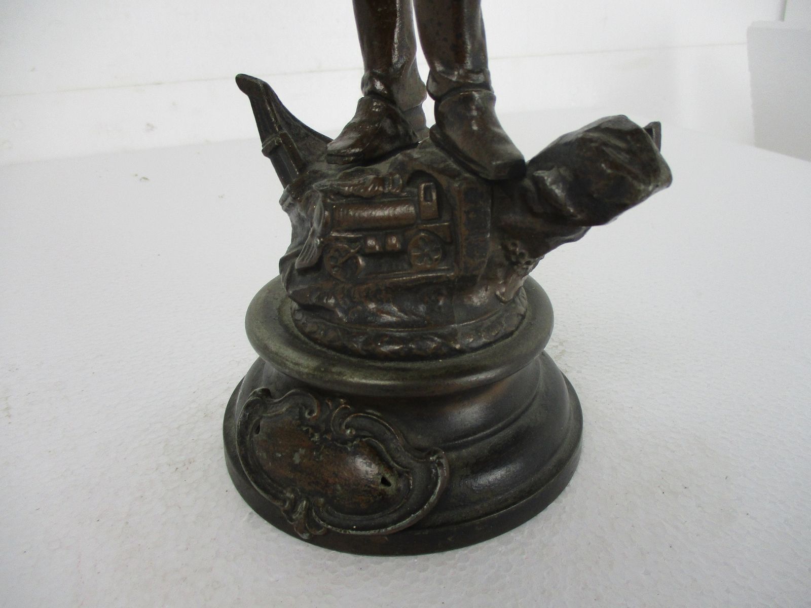 Sculpture Statue Spelter Working Man Knife Grinder Sharpener 14.76" Art Dec photo furniture