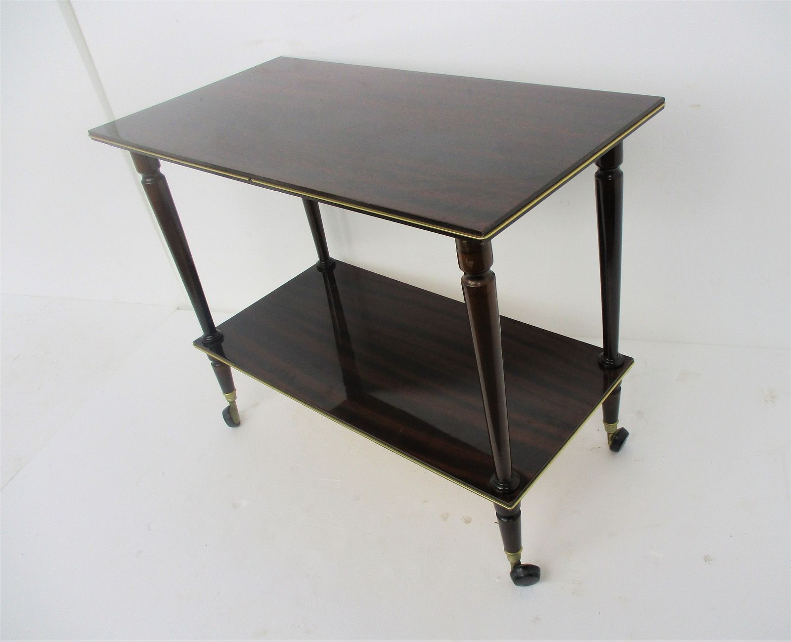 Bar Cocktail Tea Entertainment Cart Trolley Kitchen Island Veneer Retro Bar Ware photo 223.0
