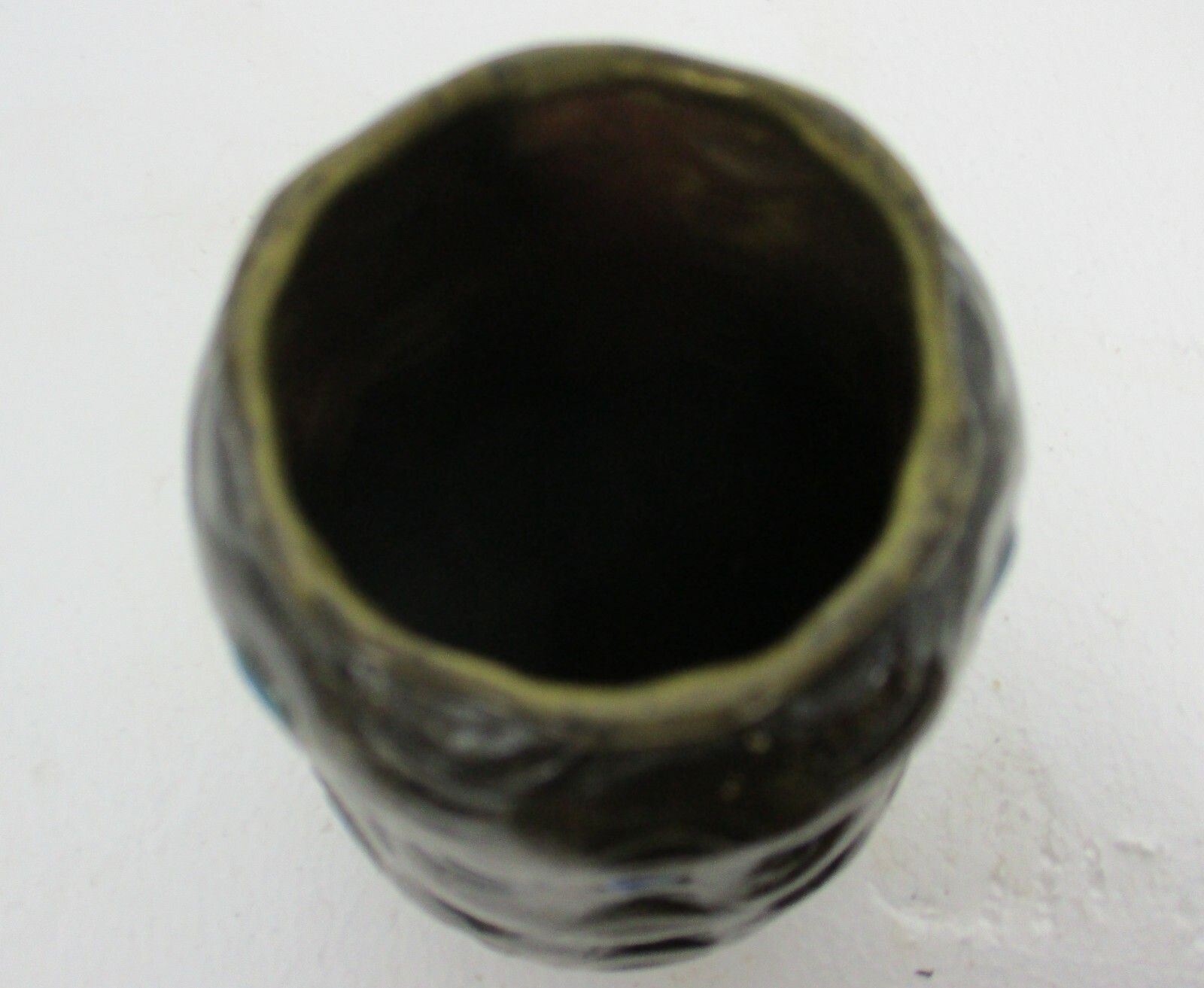 Art Piece Verlinden Lier Ornate Vase Jar  Bronze Enamel Art Deco Brutalist photo 185.0
