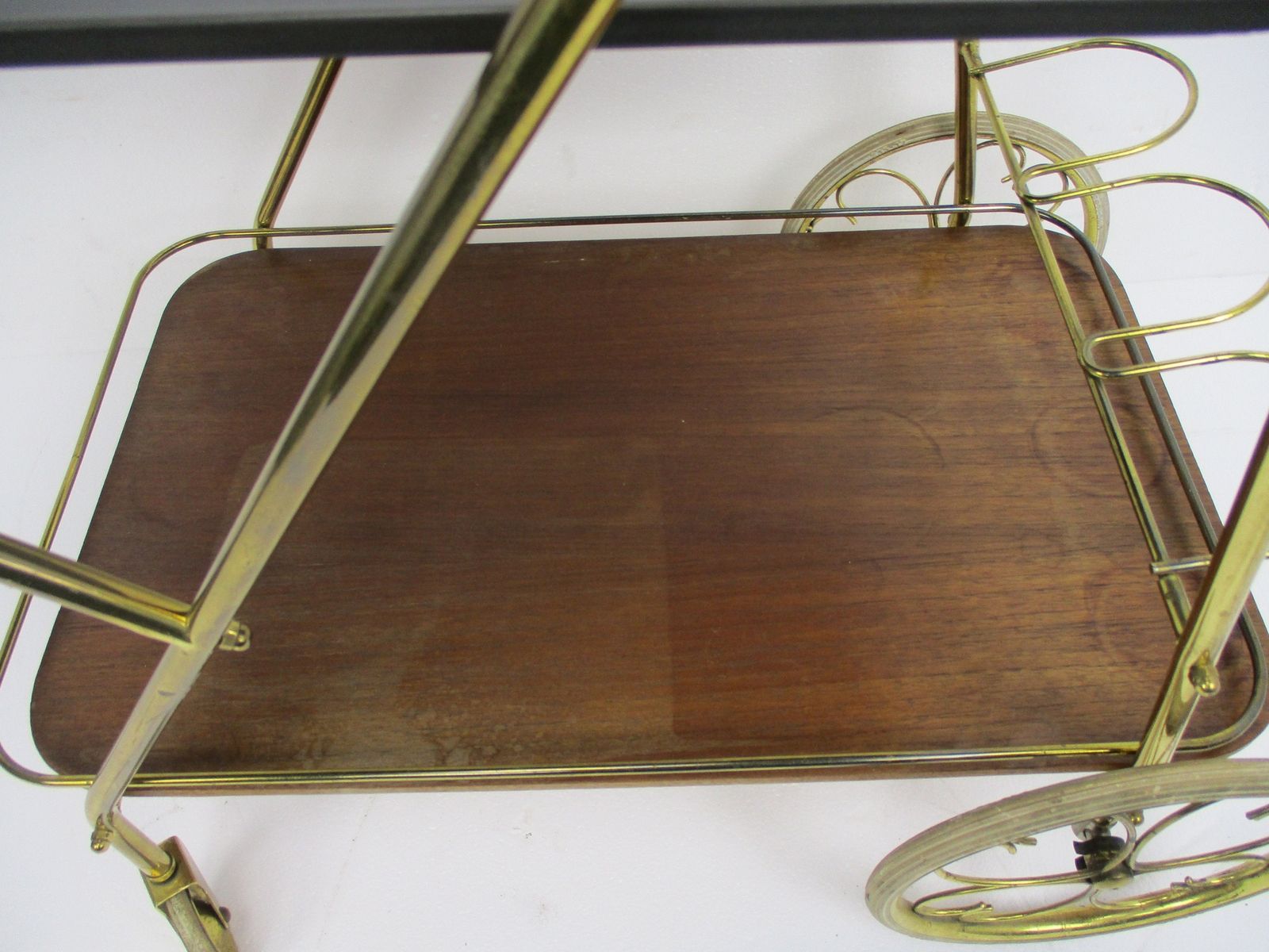 Mid Century Modernist Brass Bar Trolley Cart Era Josef Frank Svenskt Style Tile photo vinterior