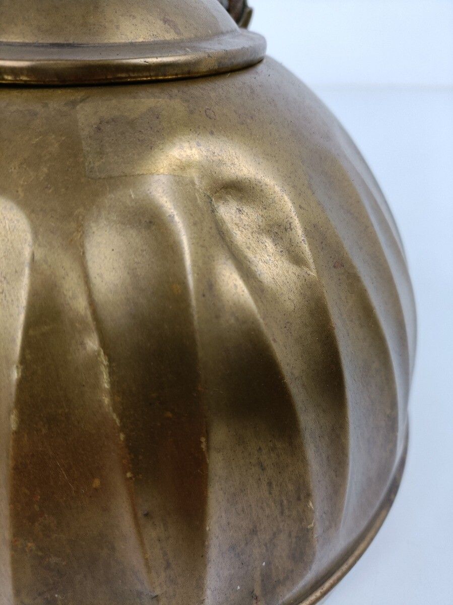 photo for sale Antique Brass Tea Coffee Water  Kettle,  Funky Rare Marked Jimas France