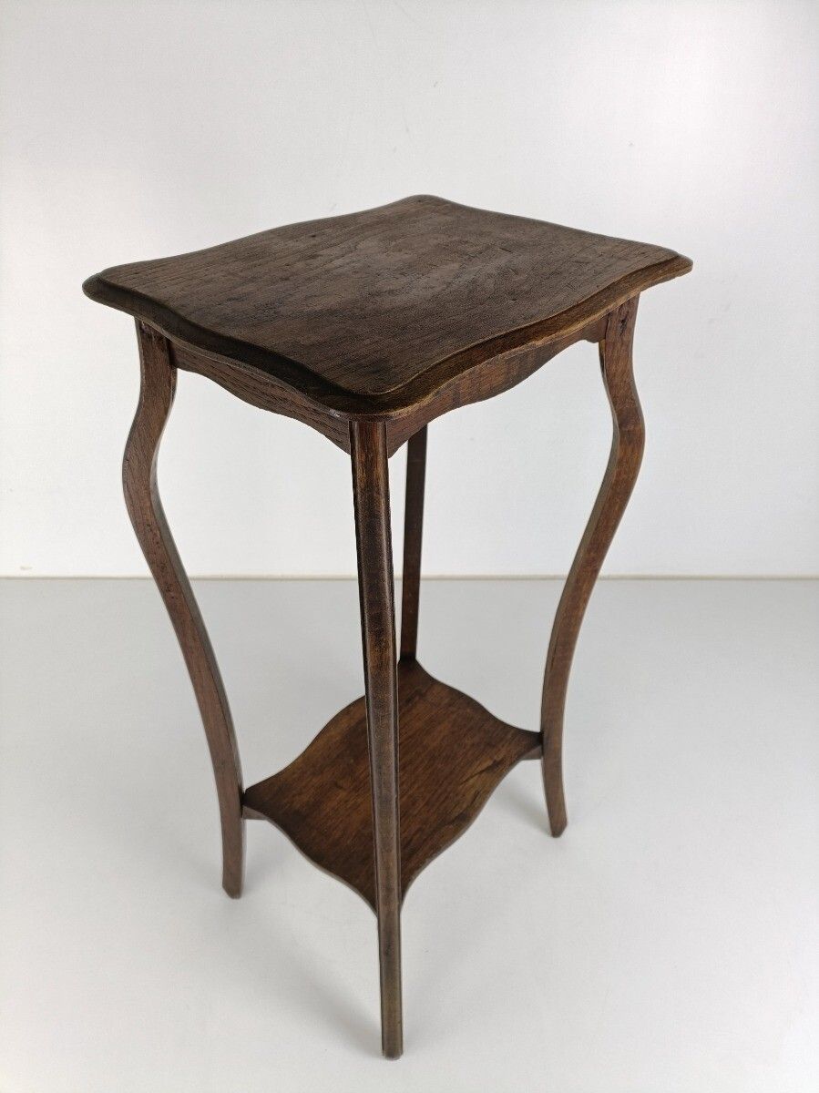 Art Nouveau Pedestal Side Occassional Table Plant Bonsai Stand Two Tier Antique photo for sale