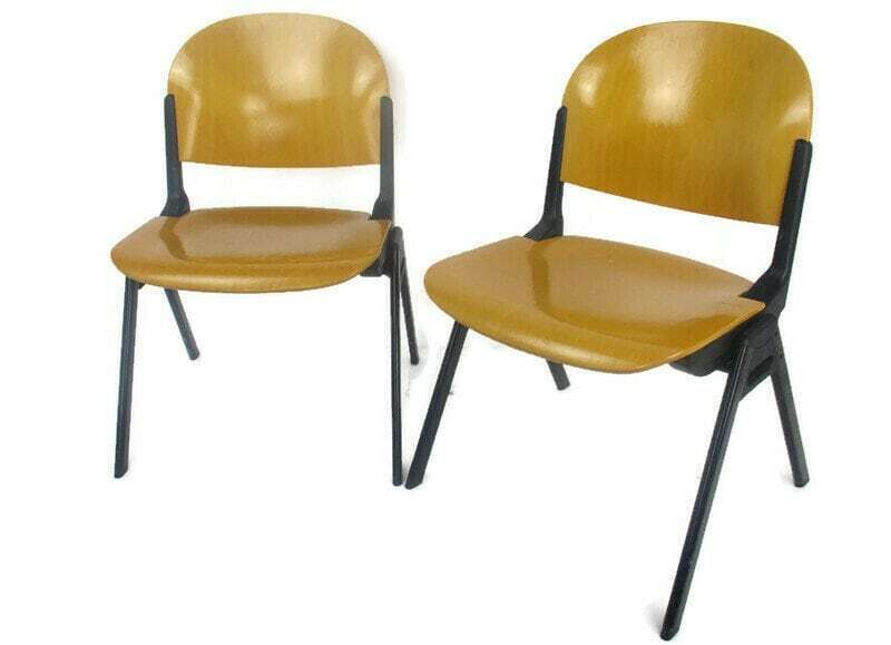 Pair Castelli Chairs Italian Desk Officice Chair Design Giancarlo Piretti For An