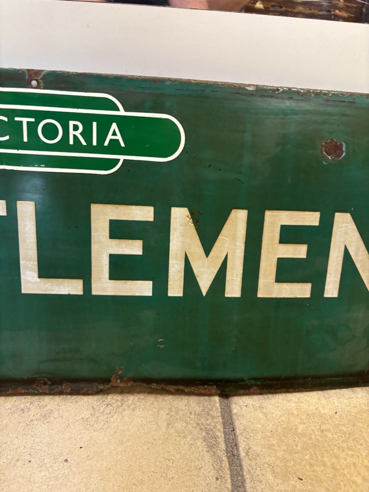 Antique Victoria Railway Gentlemen Enamel Sign By Mcclean & Co Ltd, London photo 295.0