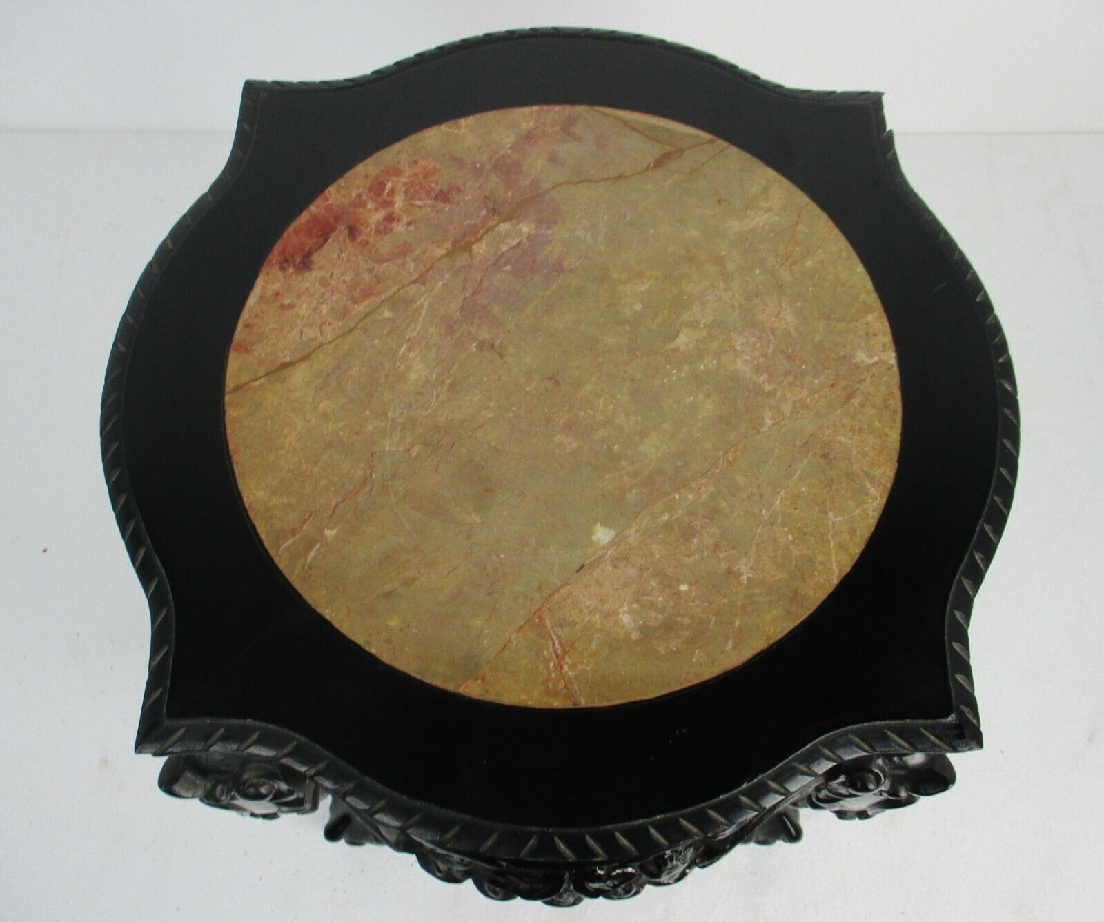 Hand Carved Wooden Chinese Marble Top Hall Console Table Pedestal Bonsai Stand photo buy