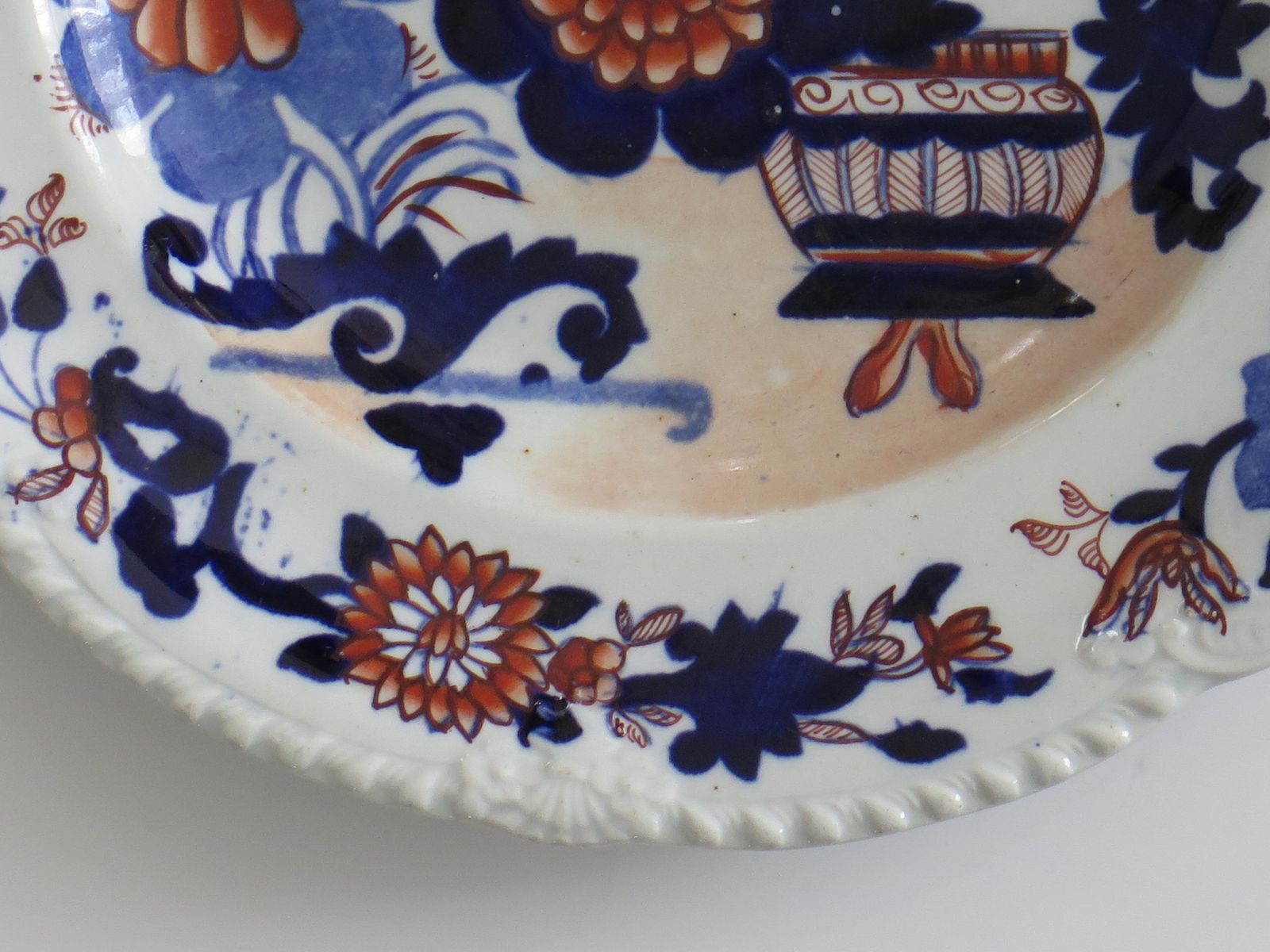 photo buy Set 0f Two (B) Georgian Masons Ironstone Desert Plates Basket Japan Ptn, Ca 1818