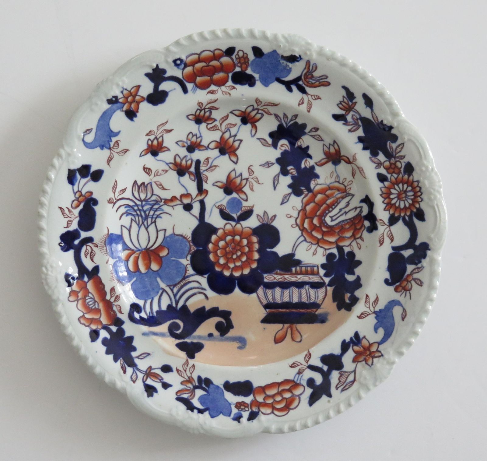 Georgian Masons Ironstone Desert Plate In Basket Japan Ptn, Circa 1818 photo furniture