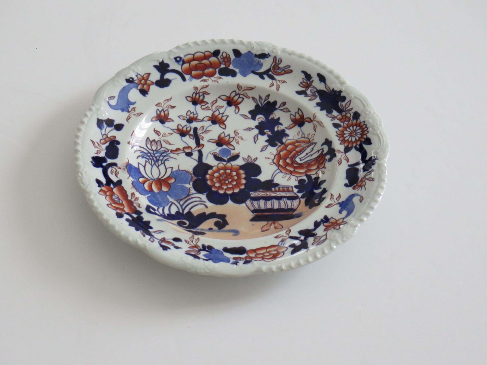 Georgian Masons Ironstone Desert Plate In Basket Japan Ptn, Circa 1818 photo for sale