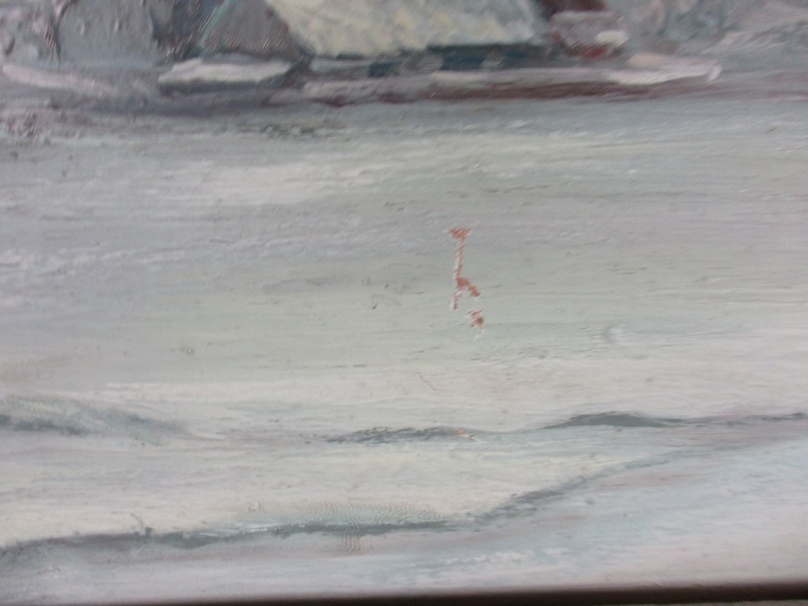 Beautiful Oil Painting On Wood  Framed  1963 Winter Landscape Gorgeous Signed photo 142.0