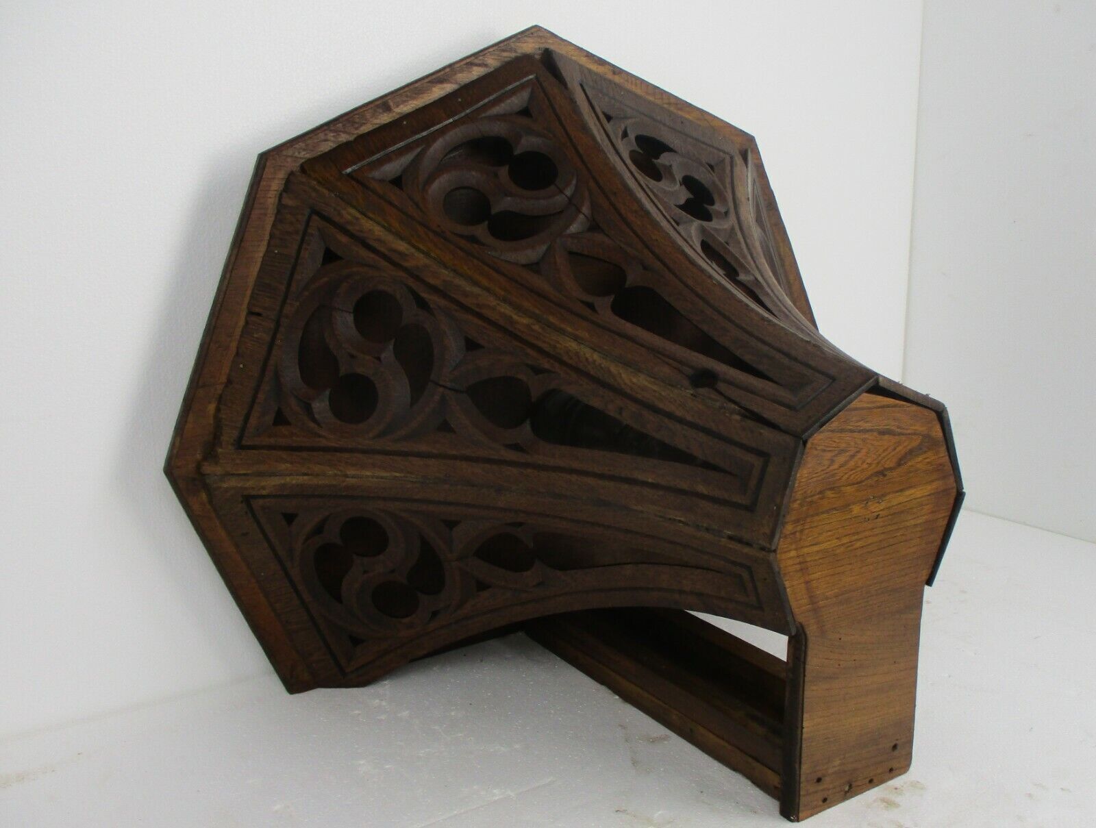 Antique Large Gothic Hand Carved French Oak Wall Hall Console Table Stunning photo for sale