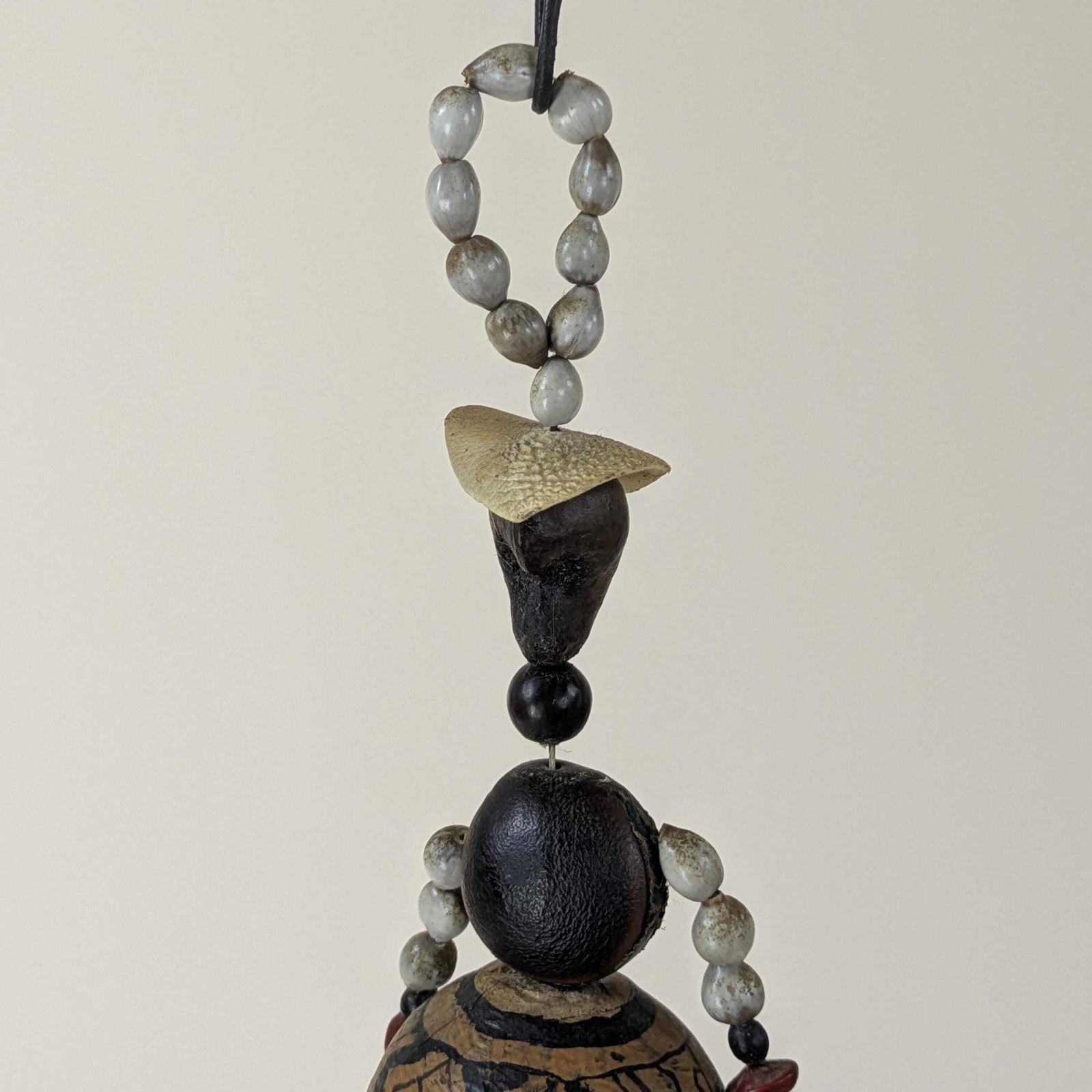 Authentic Tribal Art Doll Handcrafted Gourd Seed Nut Organic Materials Indigenous Folk Art Collectible photo vintage