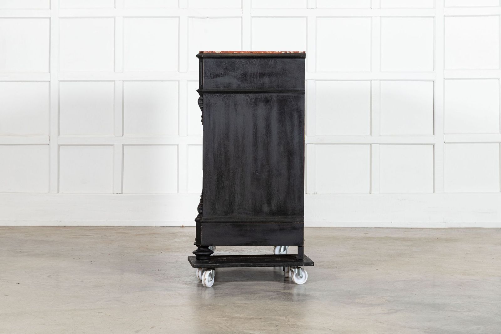 photo vinterior 19thc French Ebonised Fruitwood Marble Commode