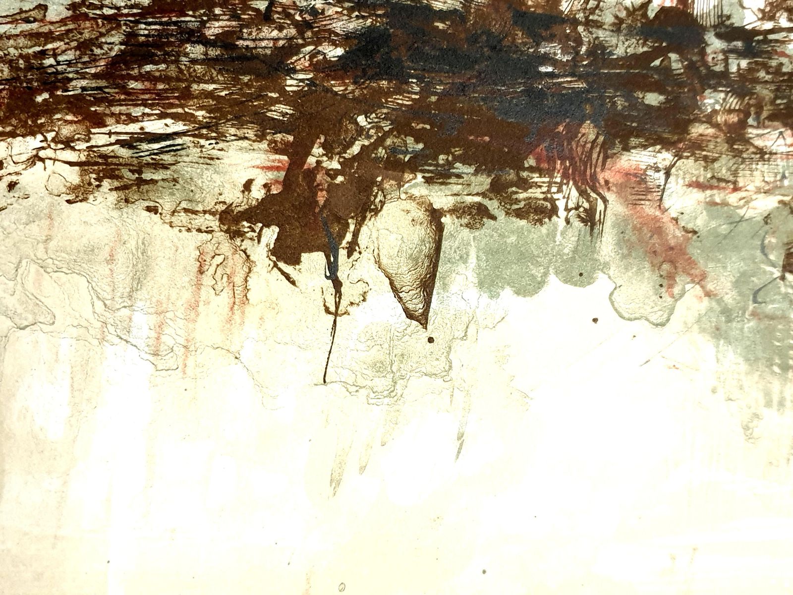 Zao Wou Kizao Wou Ki   Original Lithograph   Abstract Composition1962 photo furniture