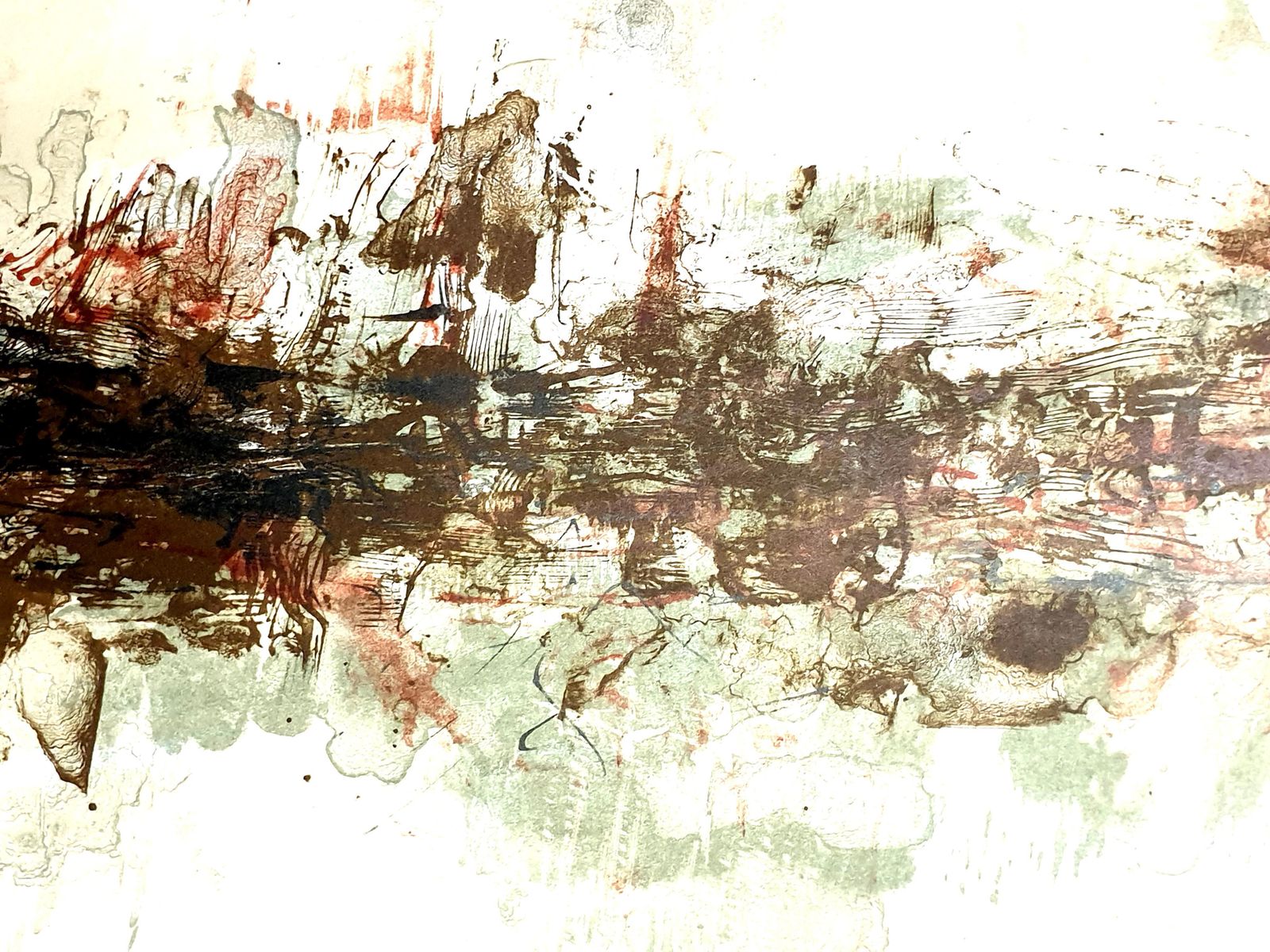 Zao Wou Kizao Wou Ki   Original Lithograph   Abstract Composition1962 photo vinterior