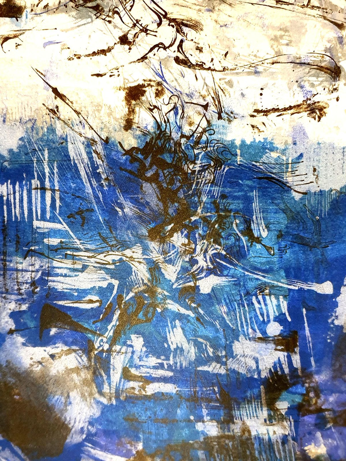 Zao Wou Kizao Wou Ki   Original Lithograph   Abstract Composition1962 photo vinterior
