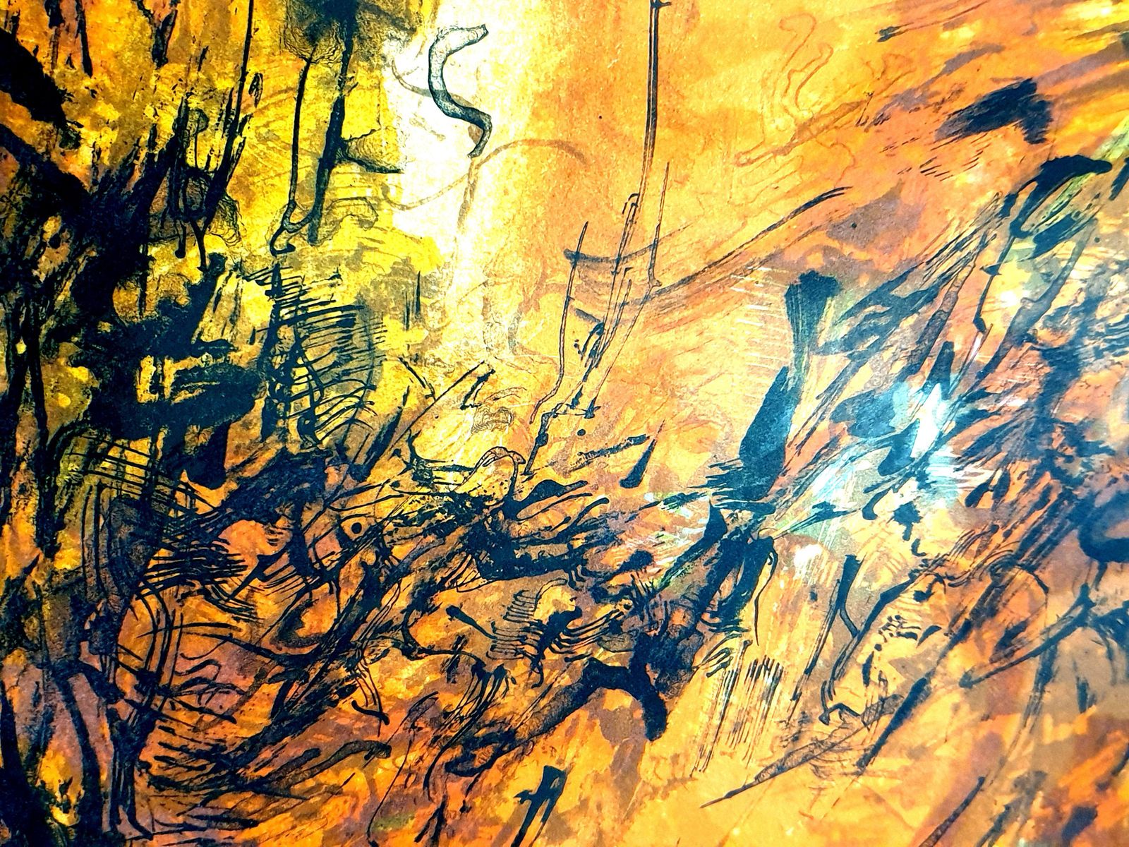 Zao Wou Kizao Wou Ki   Original Lithograph   Abstract Composition1962 photo vinterior