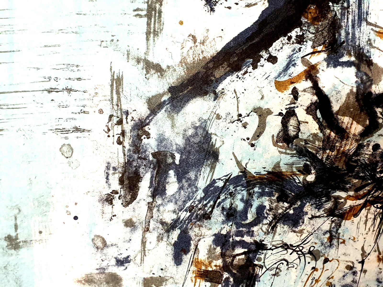 Zao Wou Kizao Wou Ki   Original Lithograph   Abstract Composition1962 photo furniture