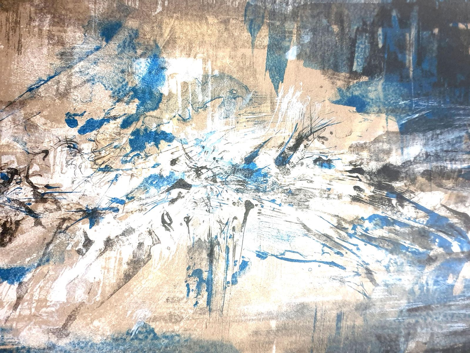Zao Wou Kizao Wou Ki   Original Lithograph   Abstract Composition1962 photo 3715.0
