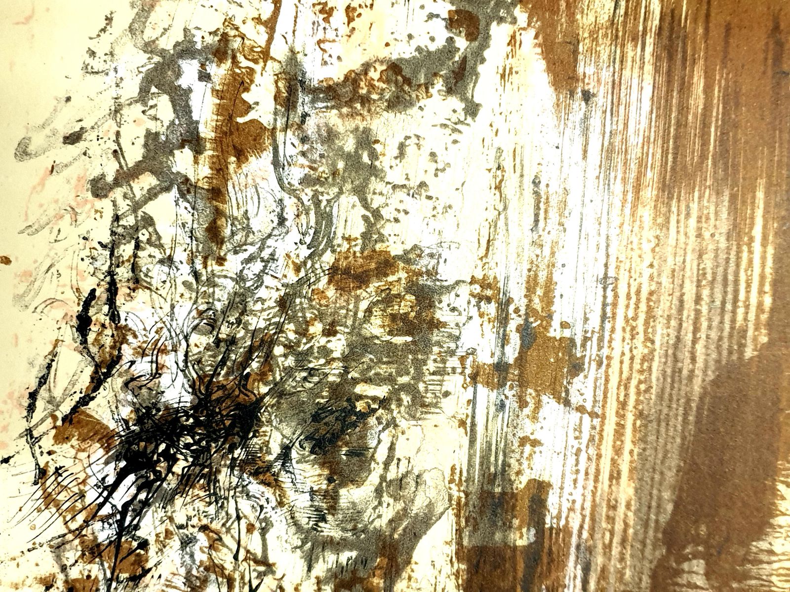 Zao Wou Kizao Wou Ki   Original Lithograph   Abstract Composition1962 photo furniture