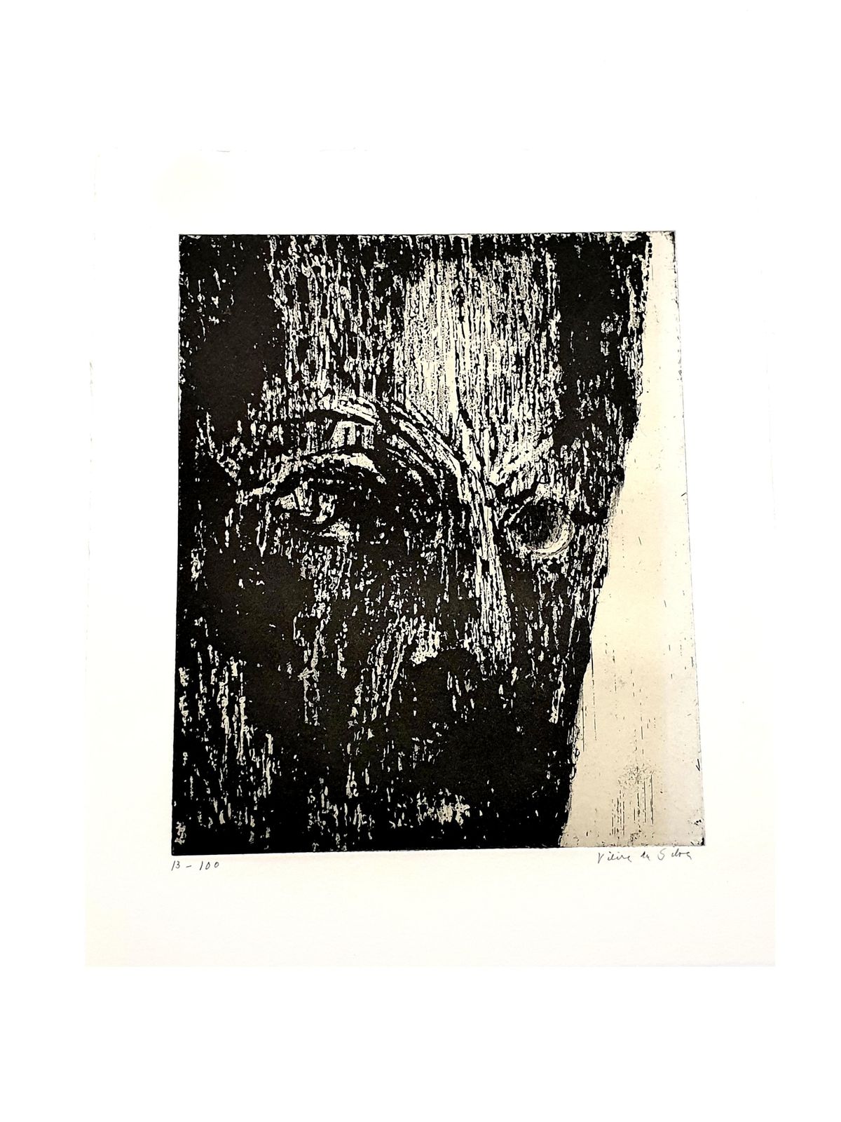 Maria Elena Vieira Da Silvamaria Elena Vieira Da Silva   The Man   Original Handsigned Etching1974 photo 2167.0