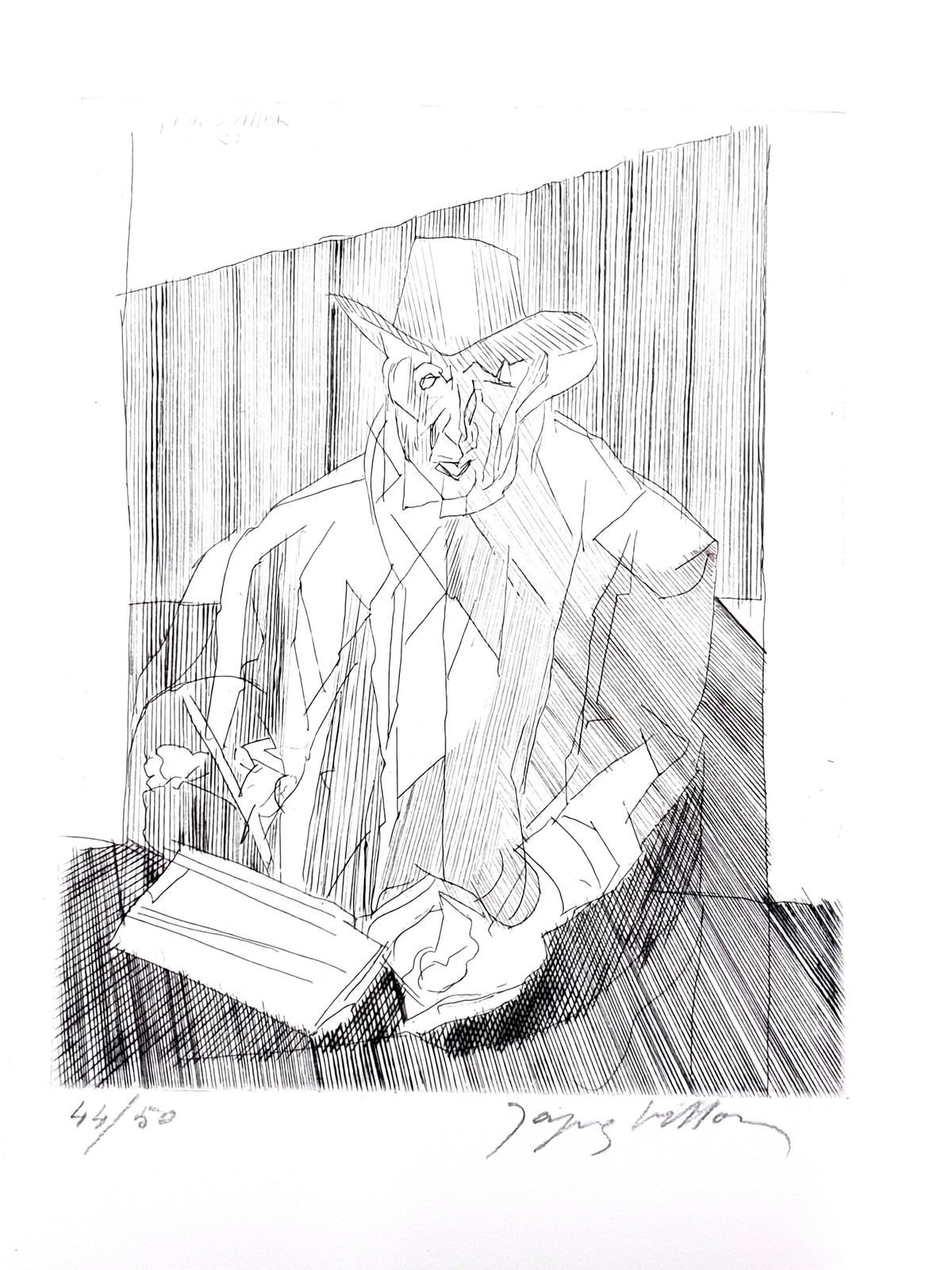 Jacques Villonjacques Villon   Man   Original Etching1951