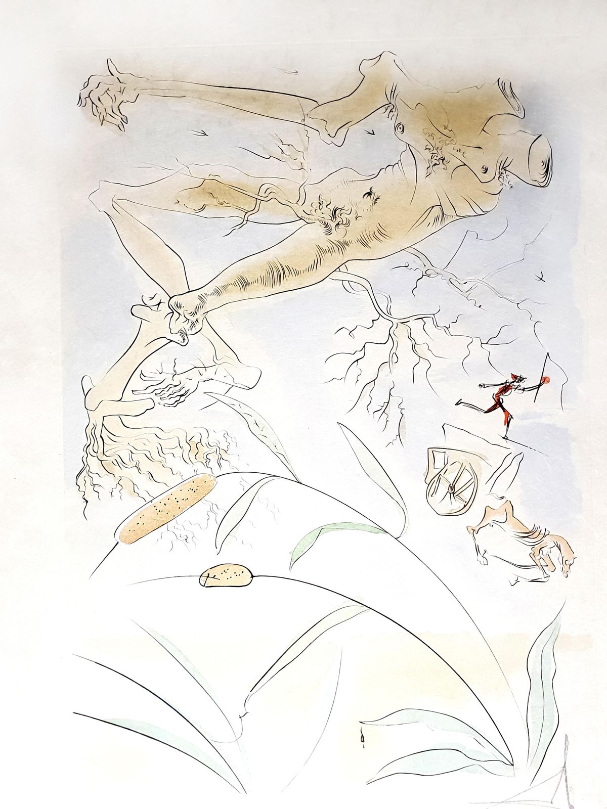photo for sale Salvador Dalí­Salvador Dali   The Oak And The Reed   Signed Engraving1974