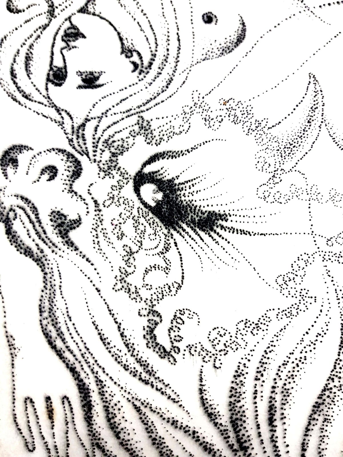 Valentine Hugovalentine Hugo   Surrealist Woman   Original Etching1946 photo vinterior