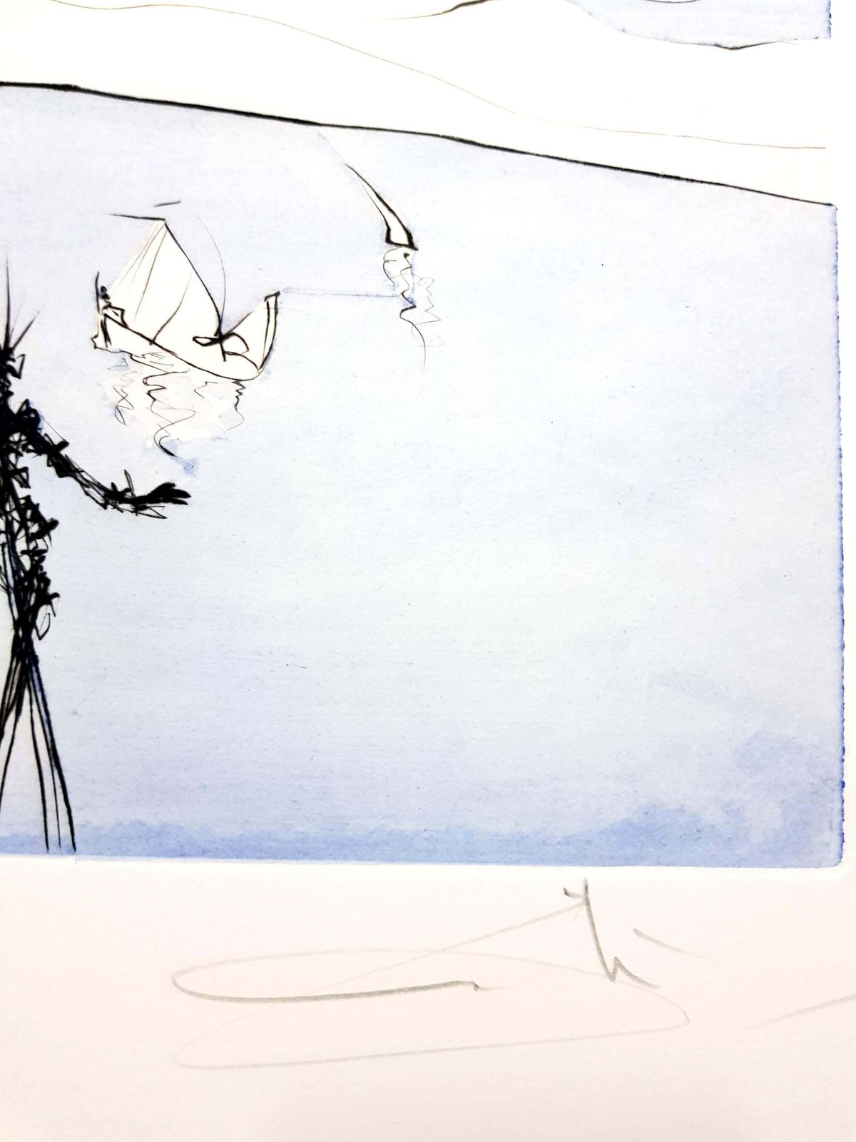 Salvador Dalí­Salvador Dali   Flung Out Like   Original Signed Engraving1974 photo for sale