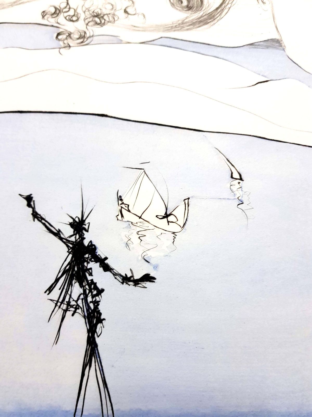 Salvador Dalí­Salvador Dali   Flung Out Like   Original Signed Engraving1974 photo 3980.0