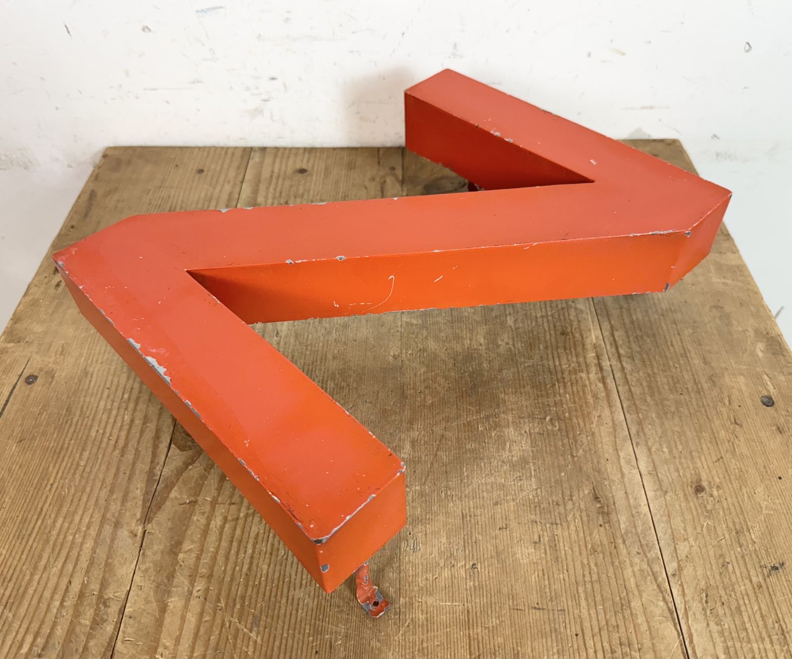Vintage Red Iron Facade Letter Z, 1970s photo for sale