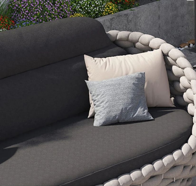 Marbella Textilene Rope Woven Outdoor Sofa Set photo furniture