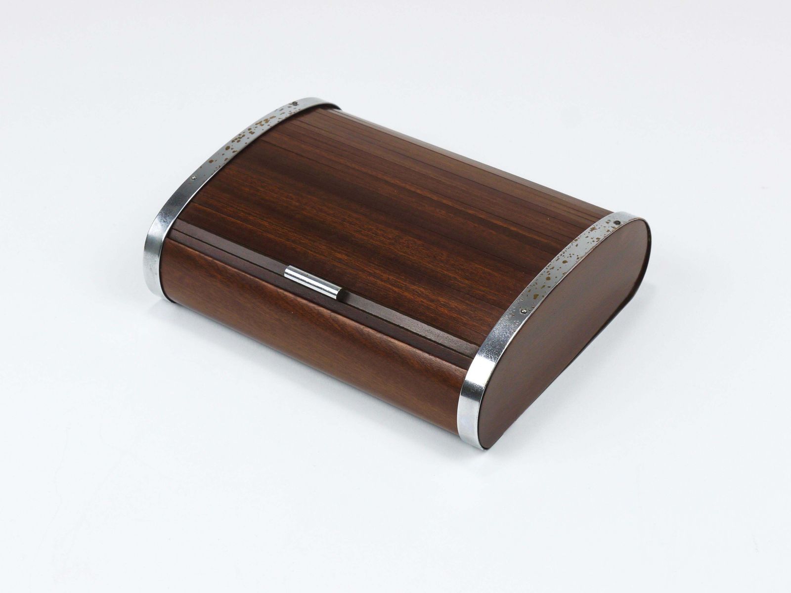 1930s Carl Aubock Large Art Deco Jewelry Storage Cigarette Box, Roll Top, Vienna photo buy