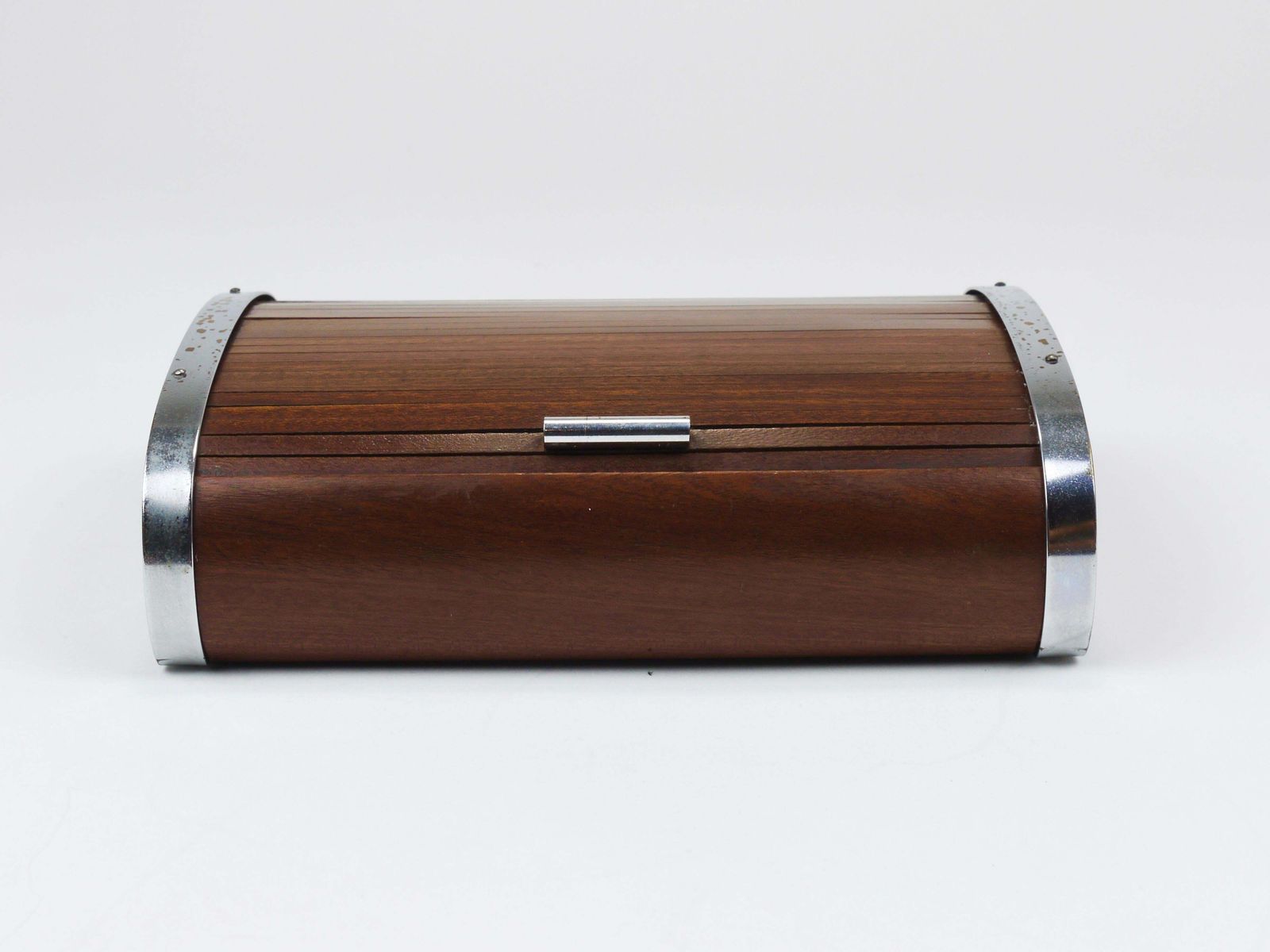 1930s Carl Aubock Large Art Deco Jewelry Storage Cigarette Box, Roll Top, Vienna photo vintage