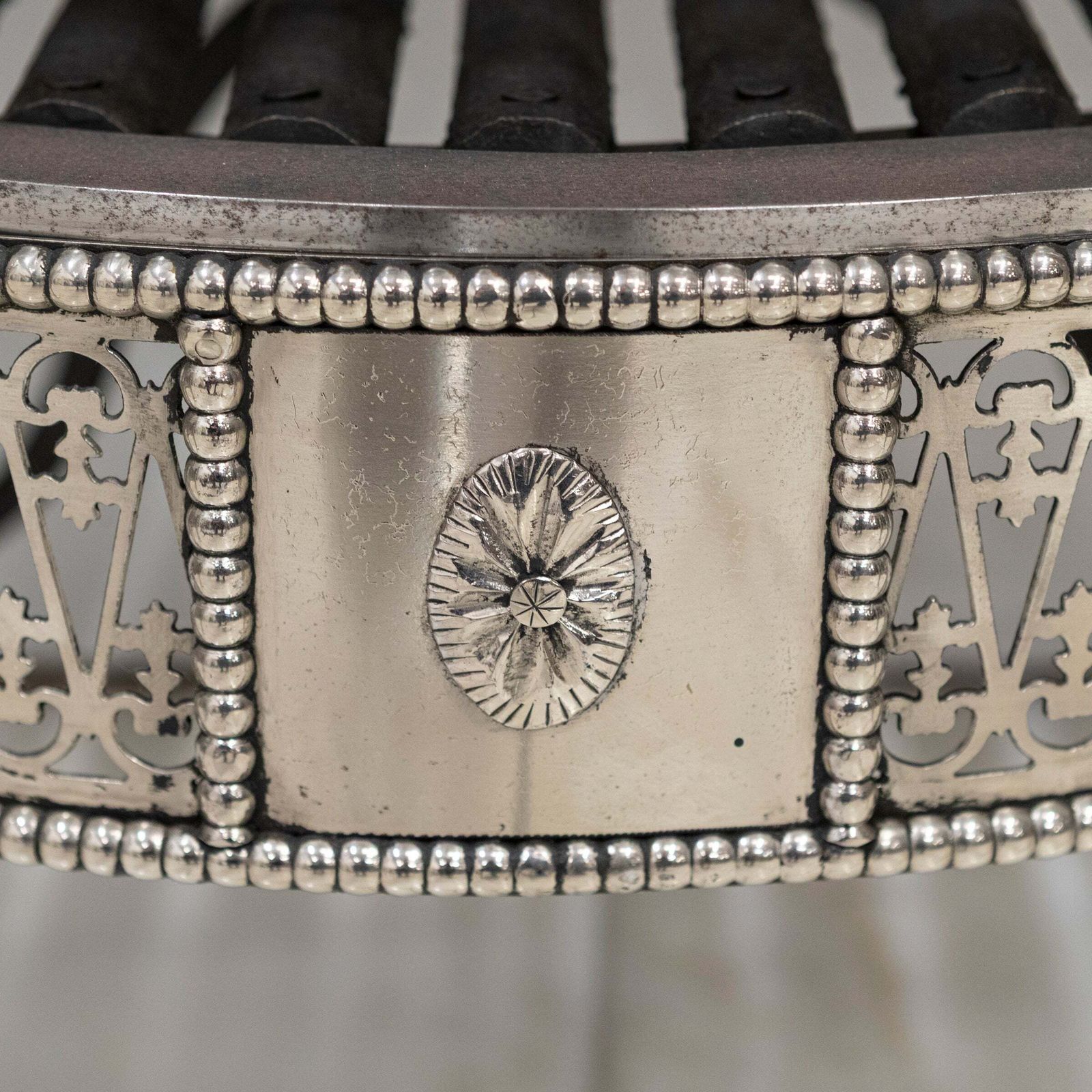 Reclaimed Georgian Style Polished Steel Fire Basket photo buy