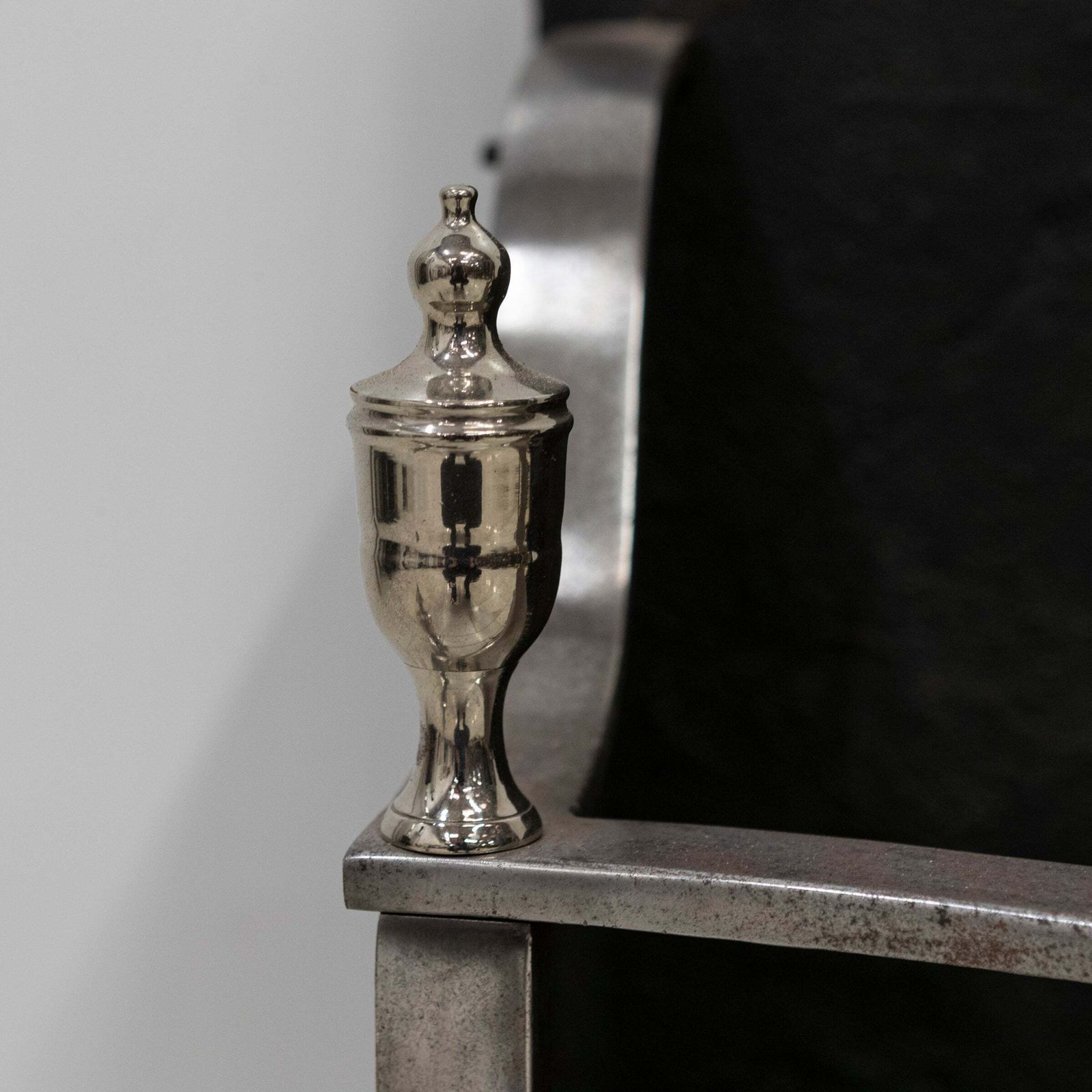photo furniture Reclaimed Georgian Style Polished Steel Fire Basket