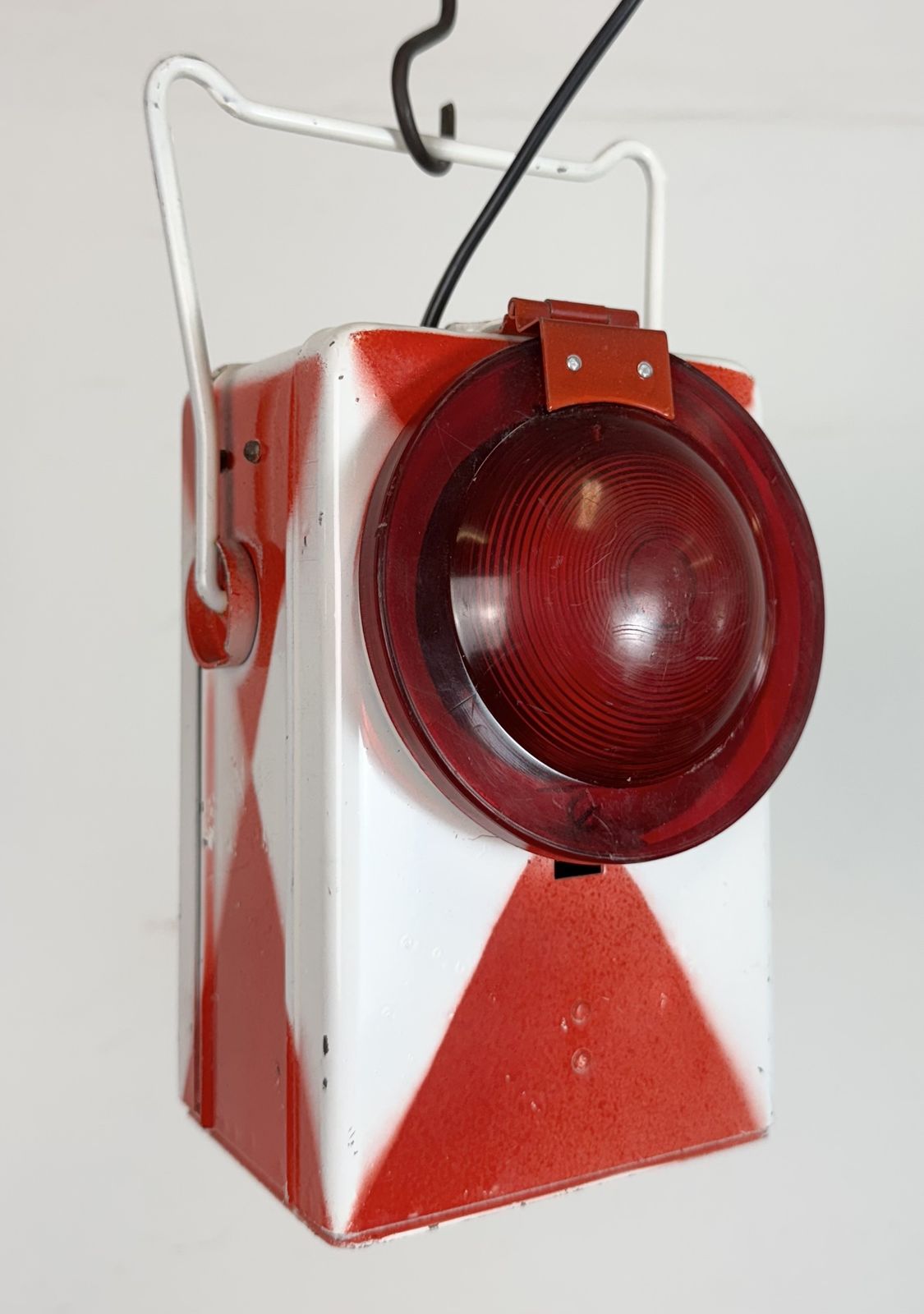 Industrial Red Railway Lantern, 1980s photo vinterior