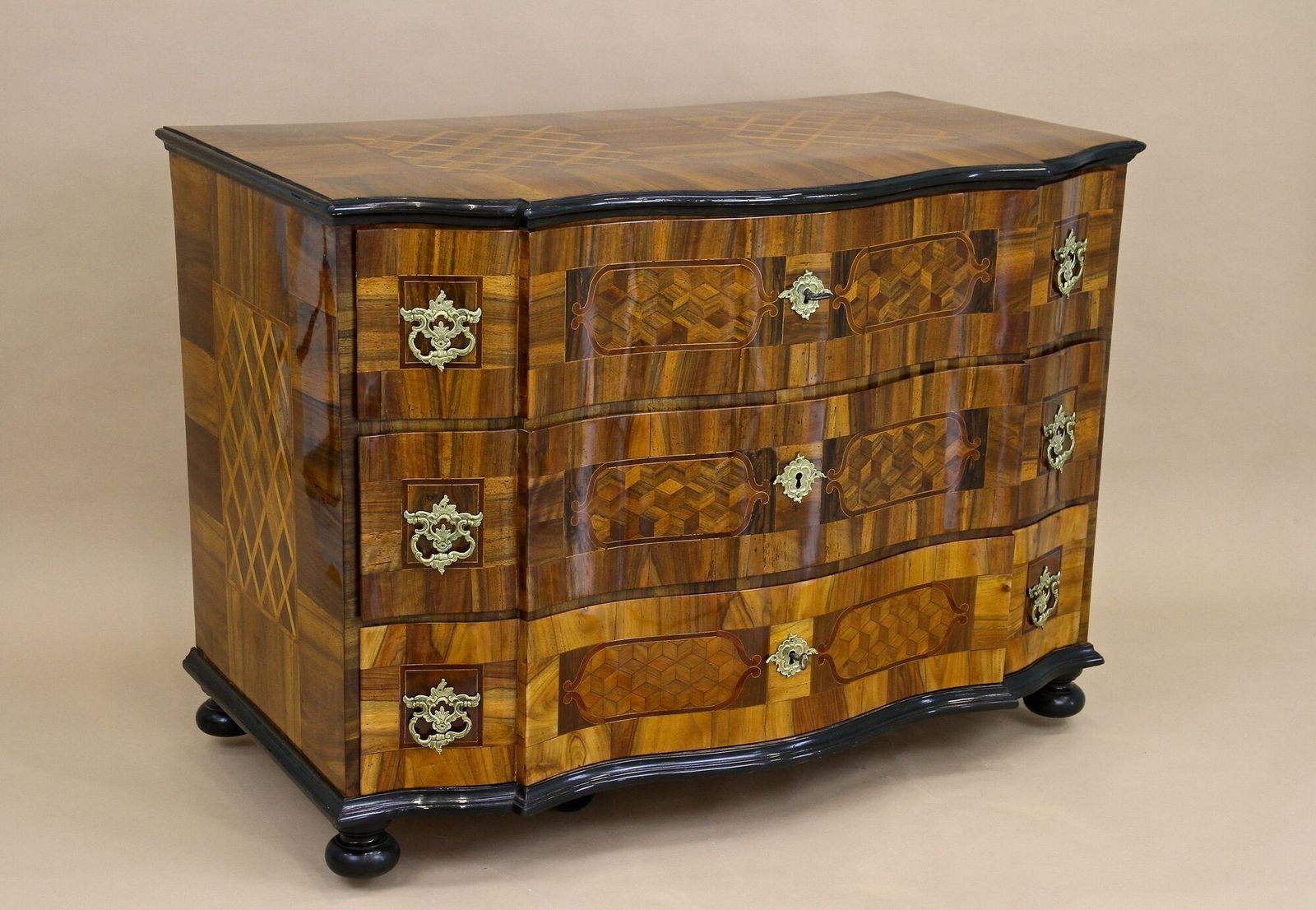 18th Century Baroque Chest Of Drawers   Marquetry/ Inlay Works, Austria Ca. 1760 photo buy