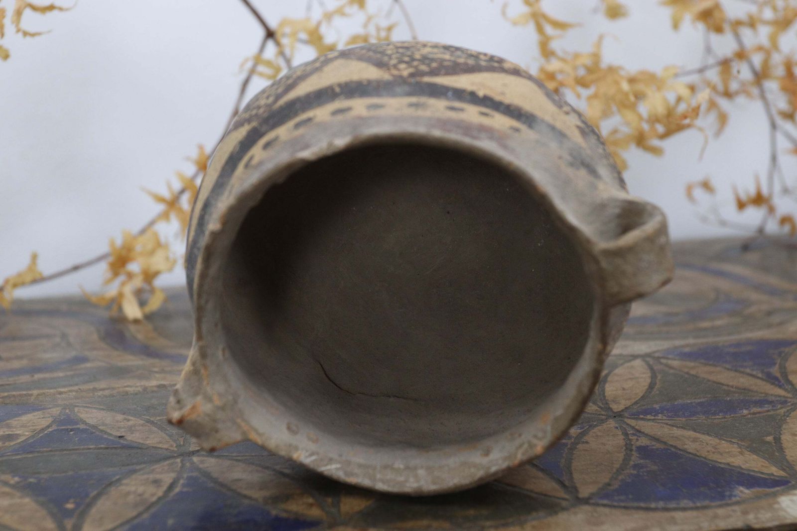 Neolithic Period Chinese Small Clay Pot photo Garden Decor