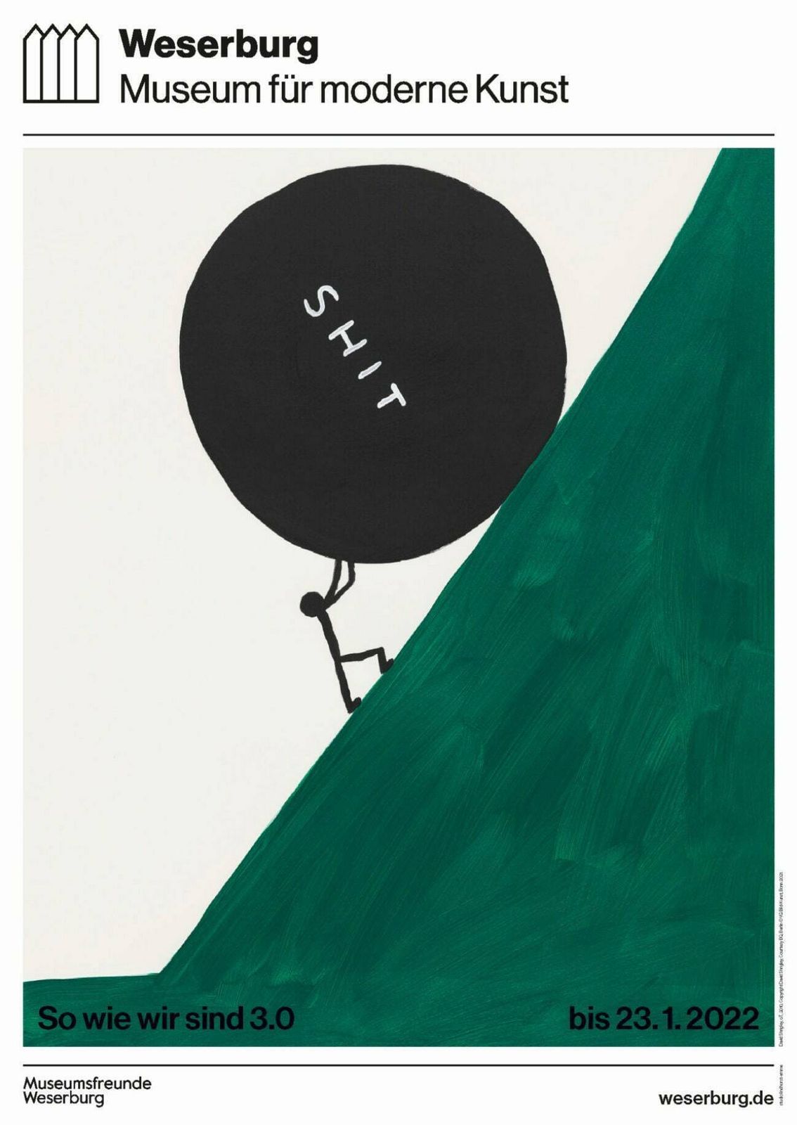 Original David Shrigley Exhibition Poster   Sh*T   Wall Art Authentic Museum Print