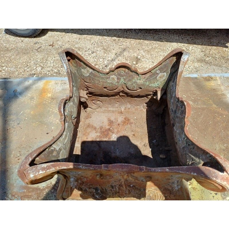 1 Cast Iron Planter 1900 From Charleville   Mézières Rocaille Style photo vintage