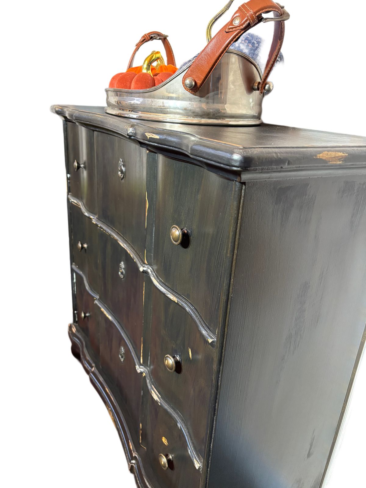Ebonised Slim Chest Of Drawers photo buy