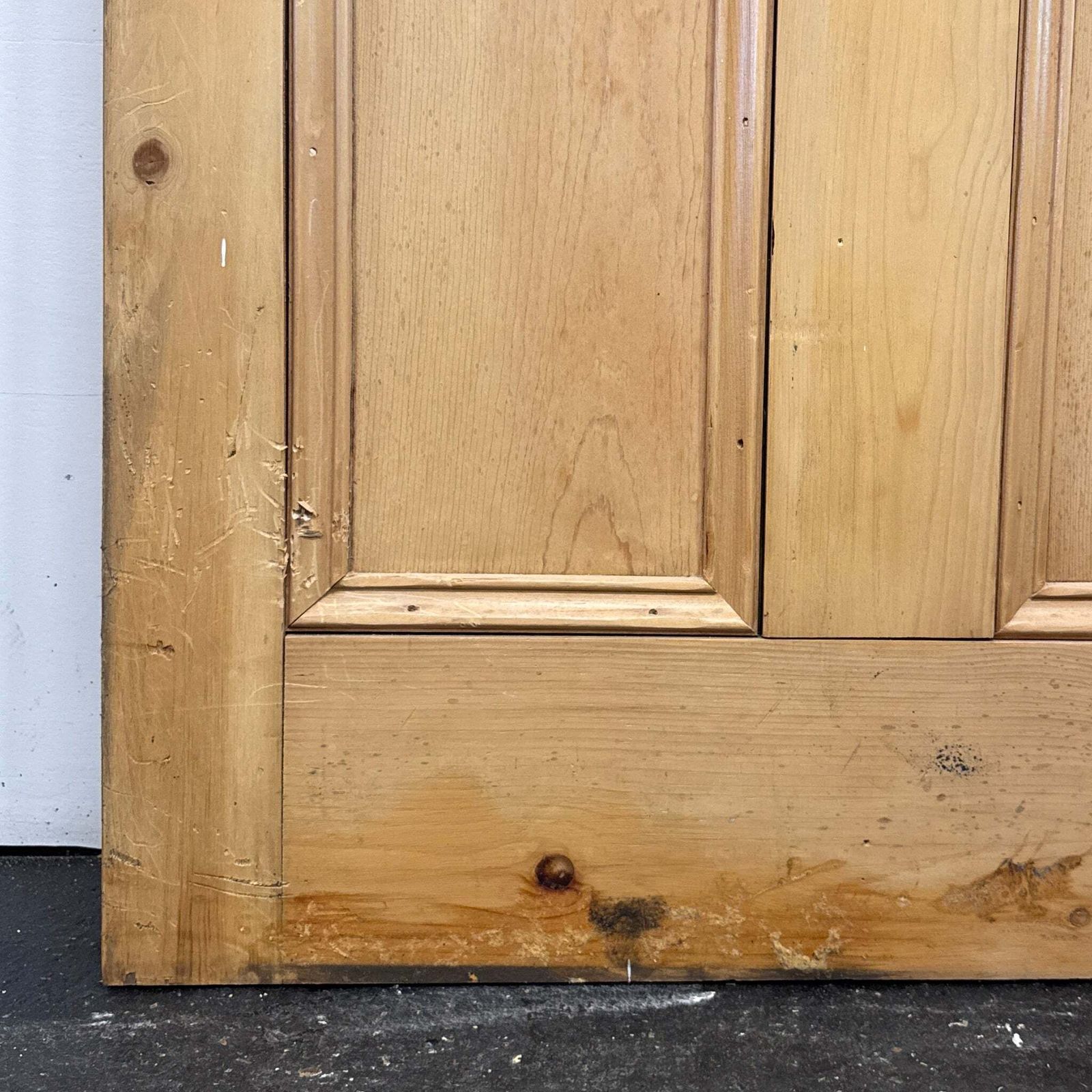 Antique 4 Panel Door 197cm X 75cm photo vintage