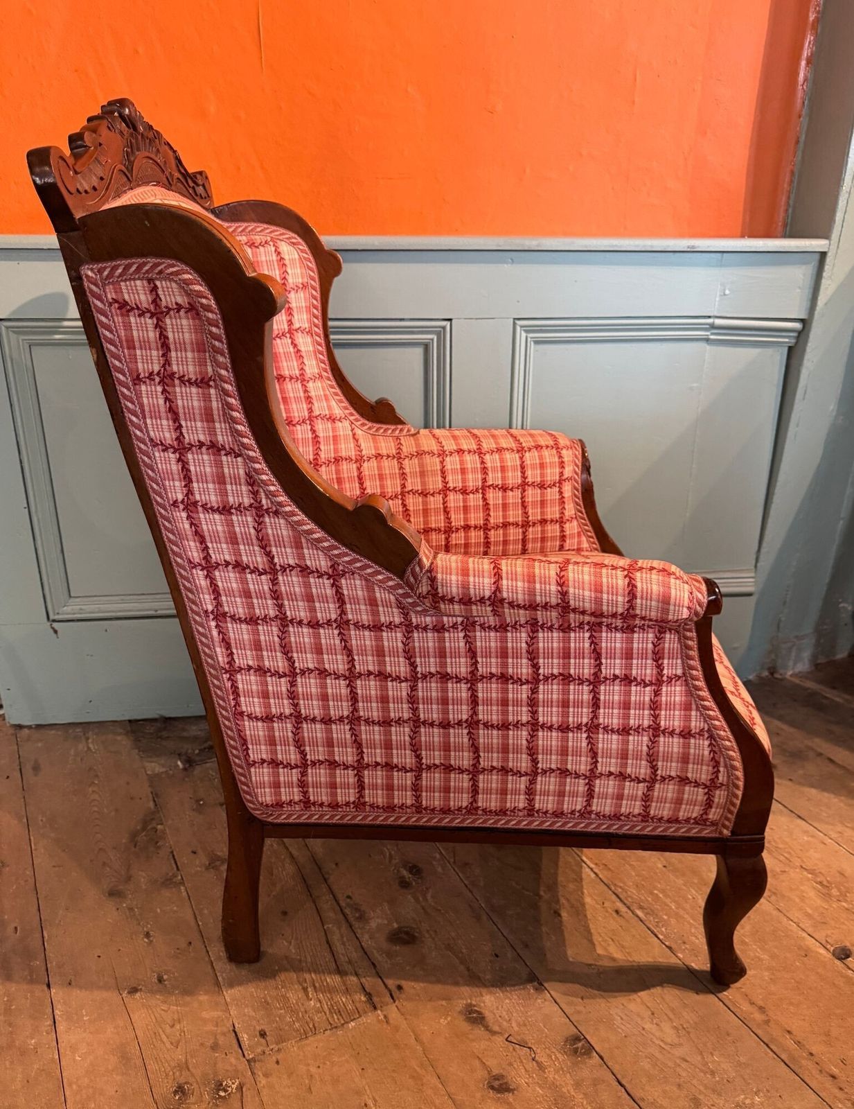 Vintage French Wingback Armchair In Louis XV Style photo Furniture
